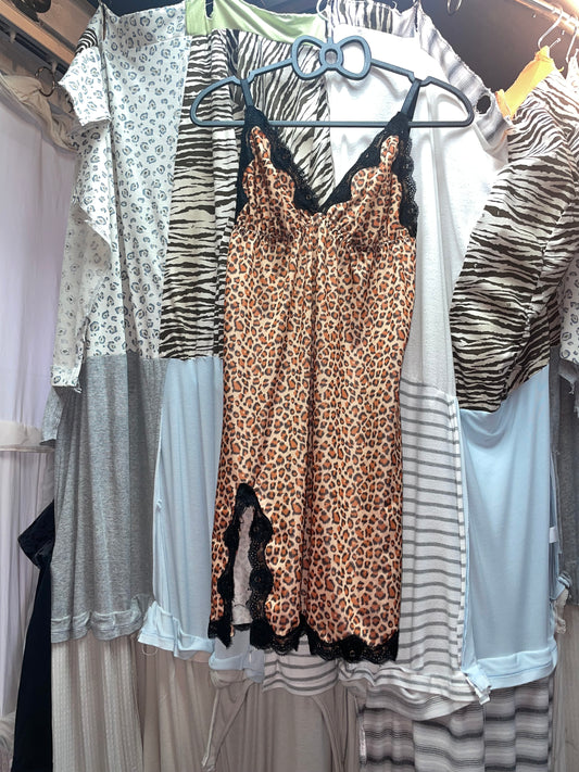 Leopard Printed Fairy Lace Dress