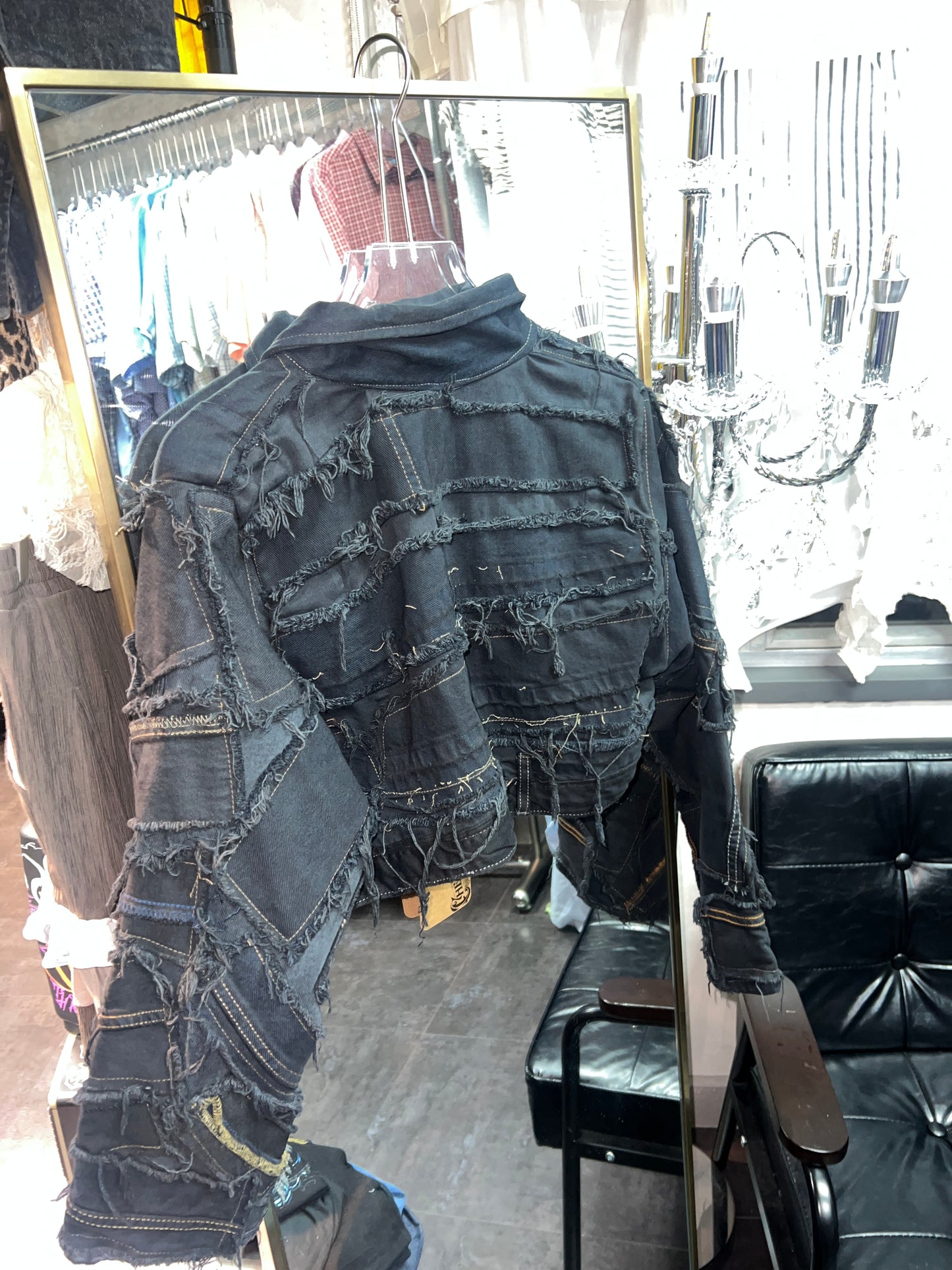 Vtg Remake Denim Cropped-Jacket
