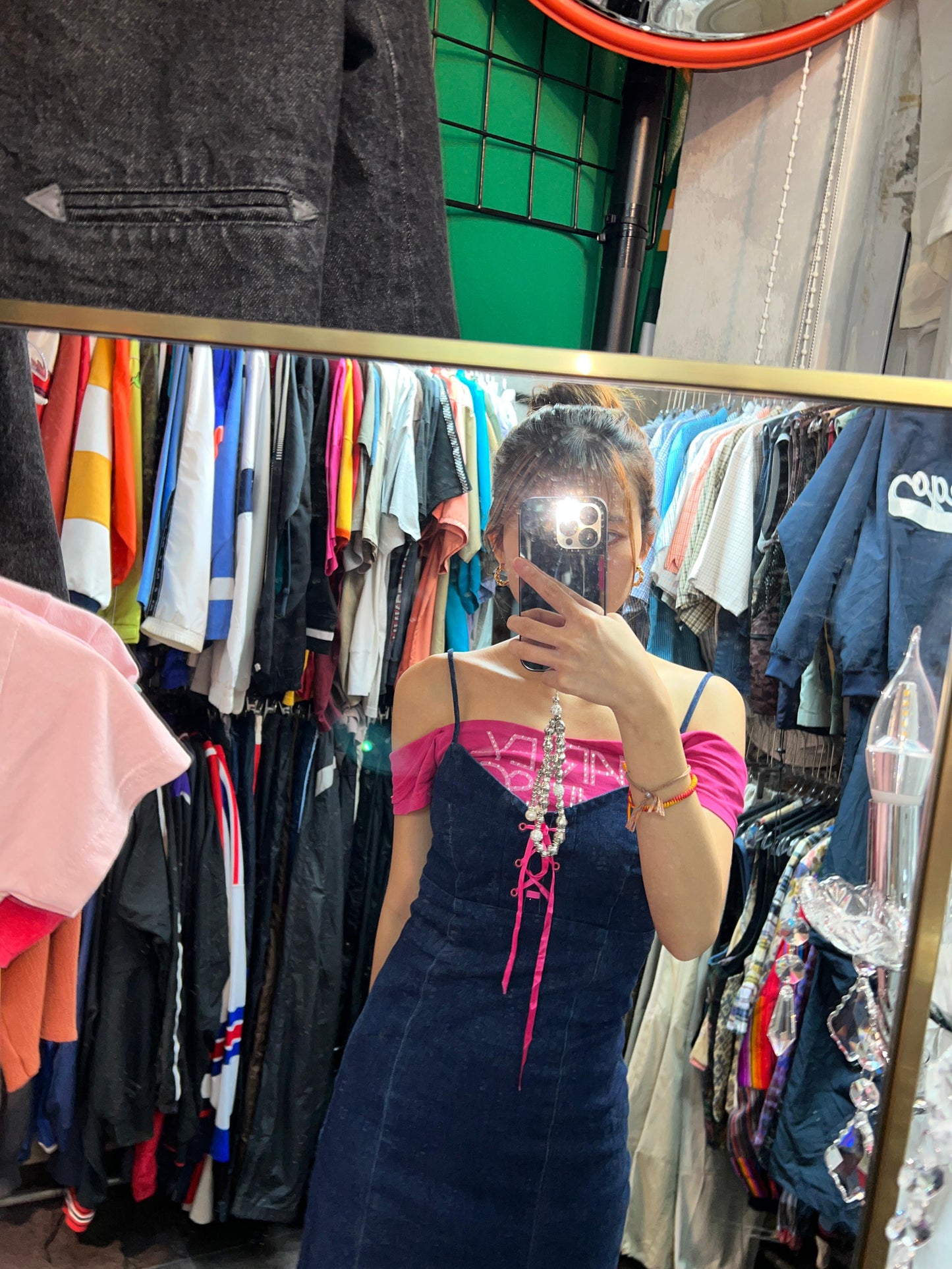 Y2K denim dress