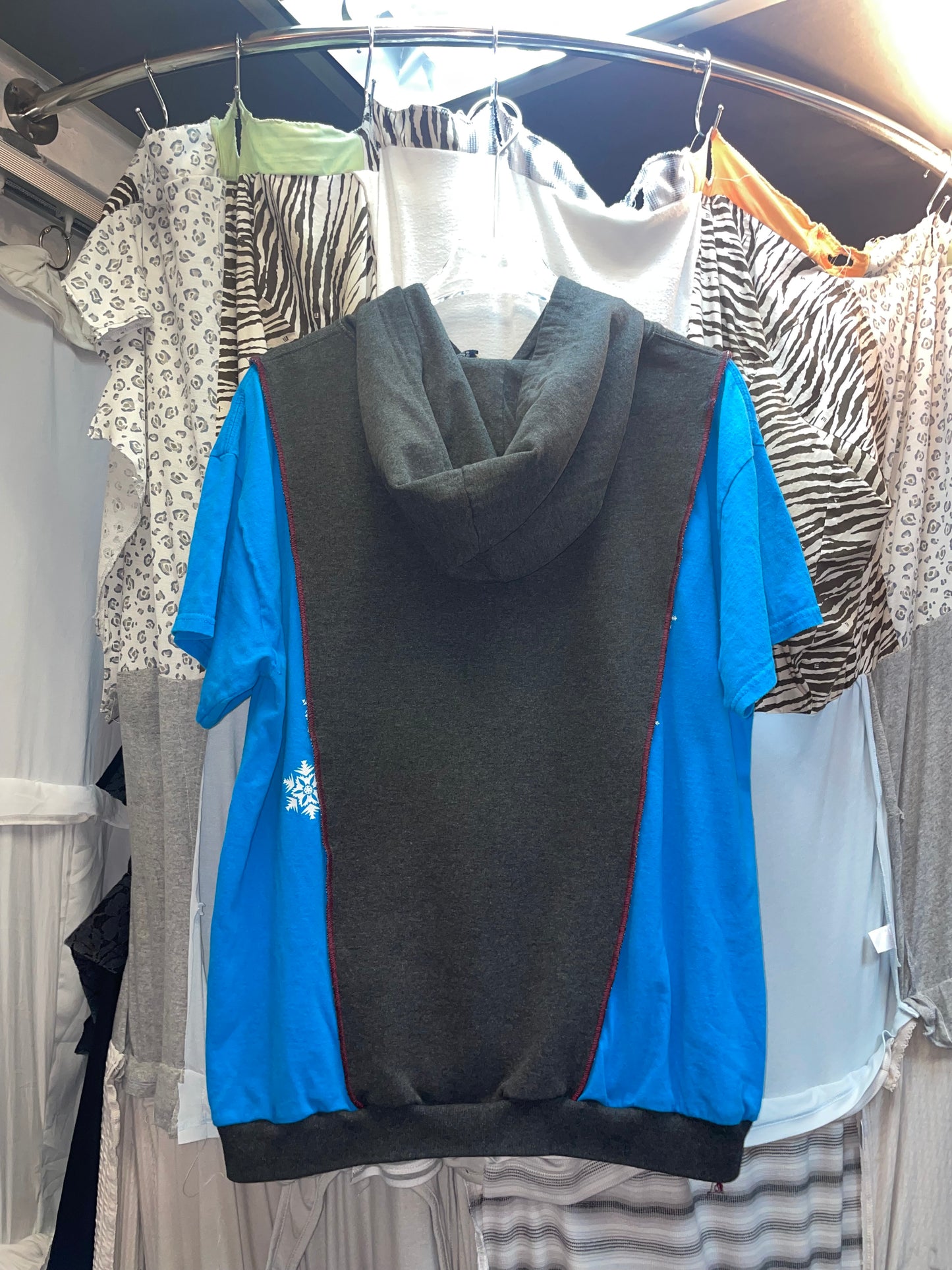 Patchwork Remake Hoodie Tee