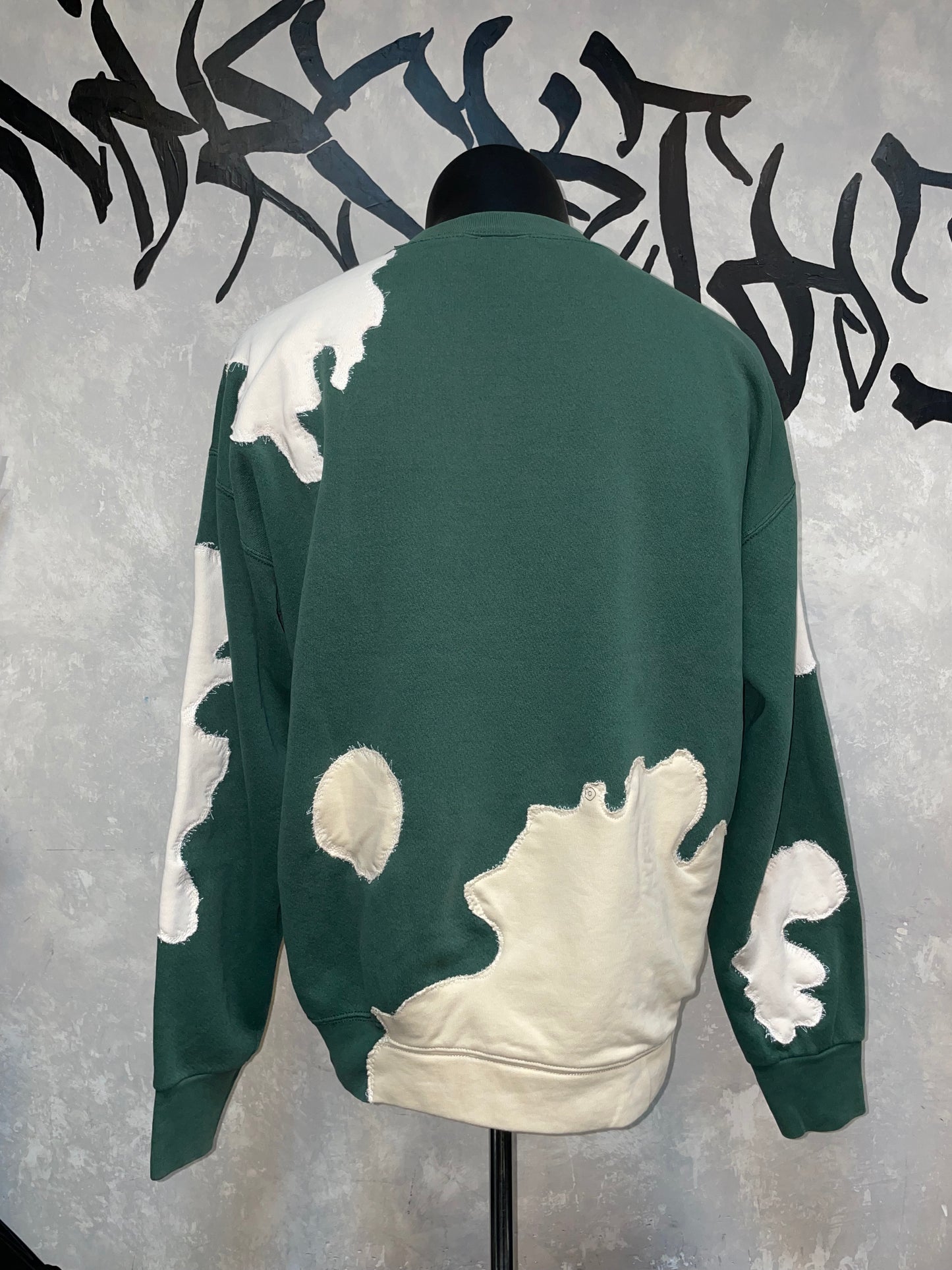Patterned Patchwork Remake Sweatshirt