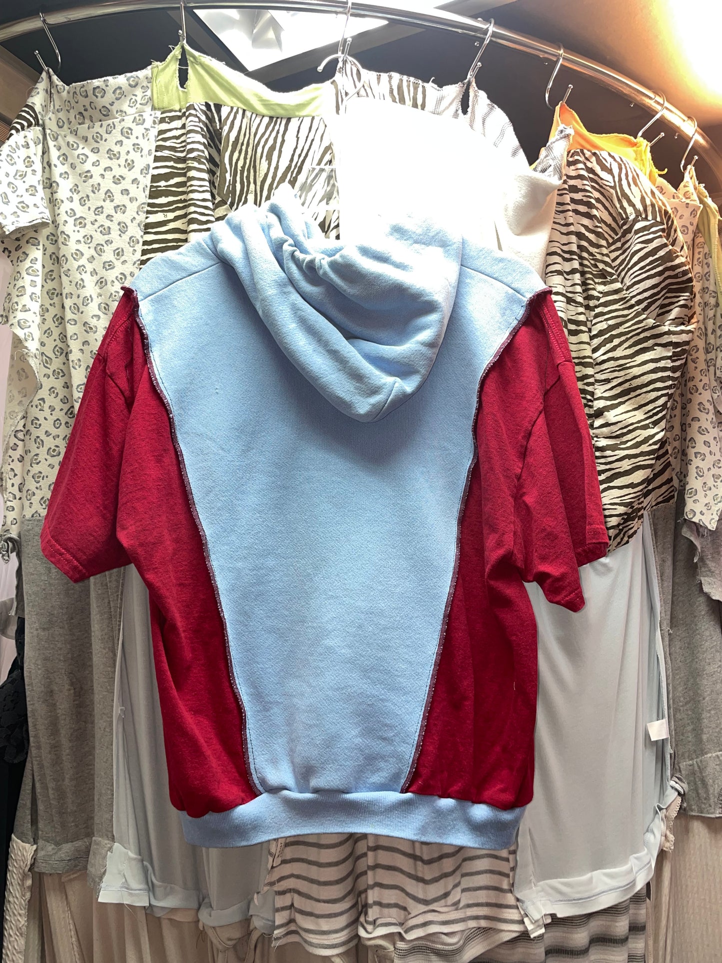 Patchwork Remake Hoodie Tee (M-L)