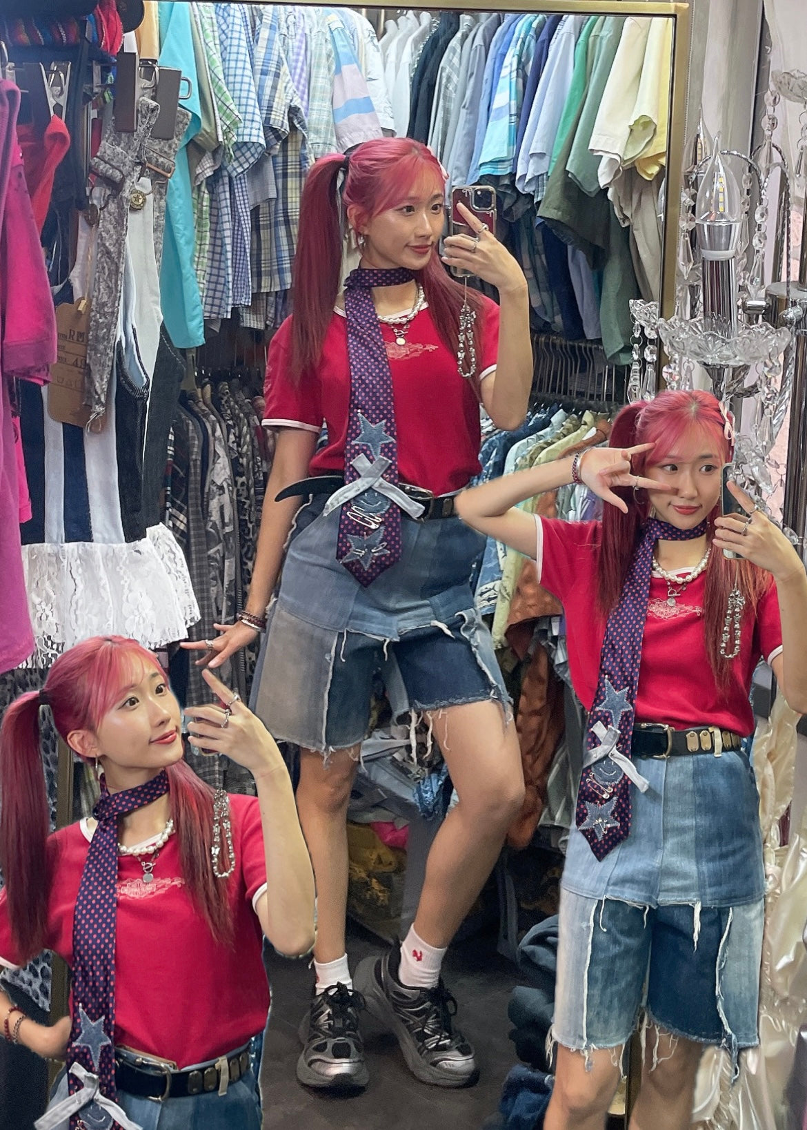 Remake Jorts (Denim-Grid) 28”