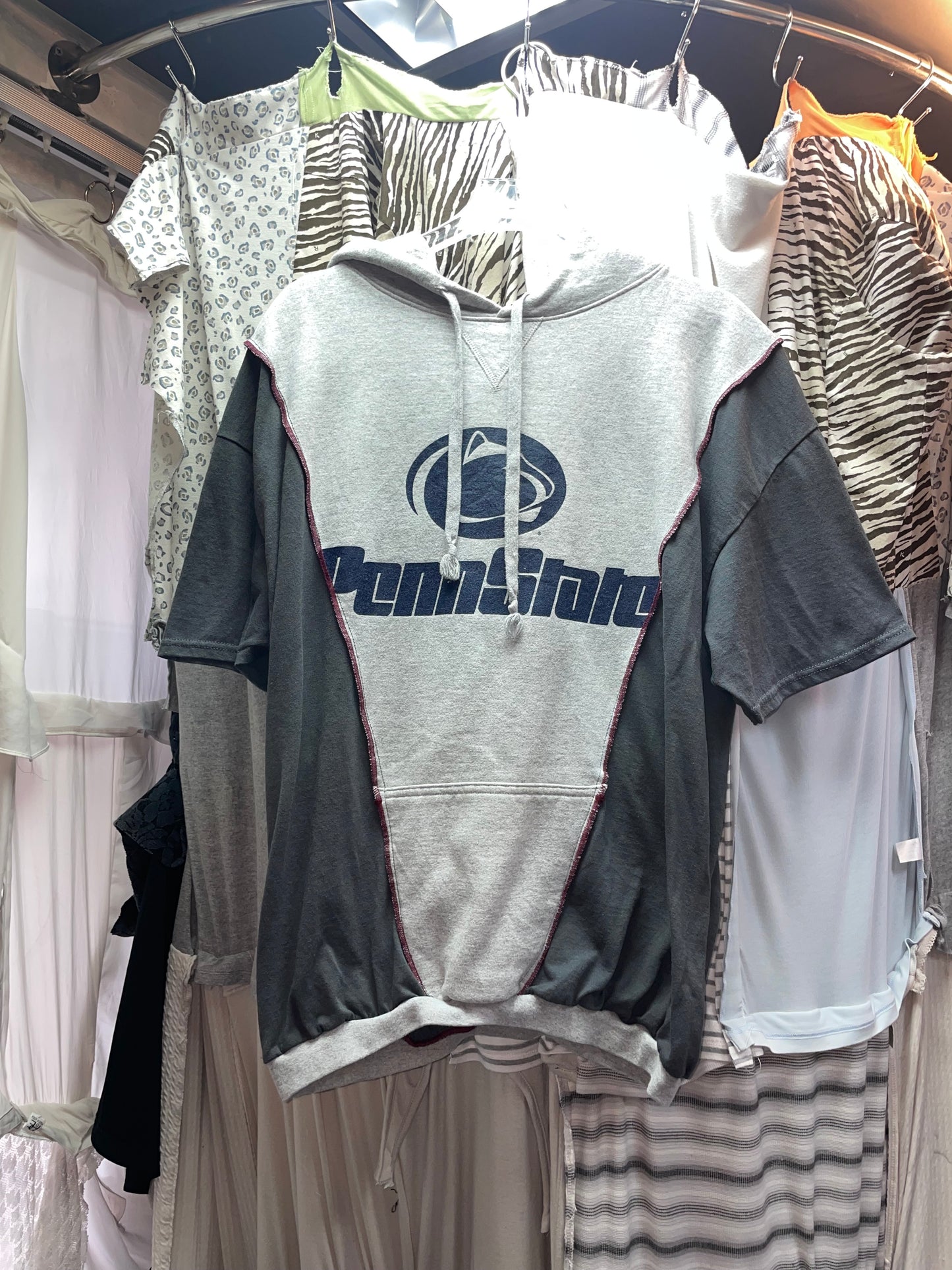 Patchwork Remake Hoodie Tee (L-XXL)