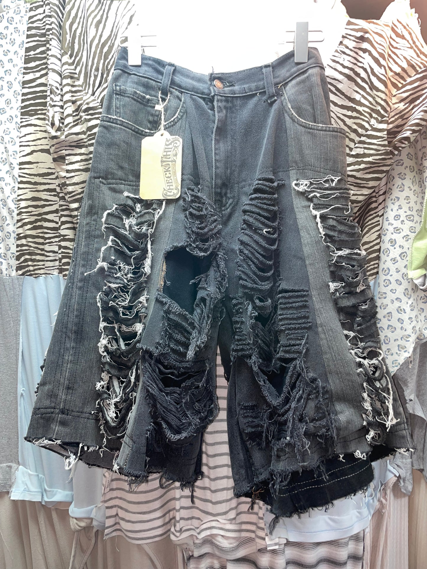Remake Vintage Jorts (Ripped-Black 28”)