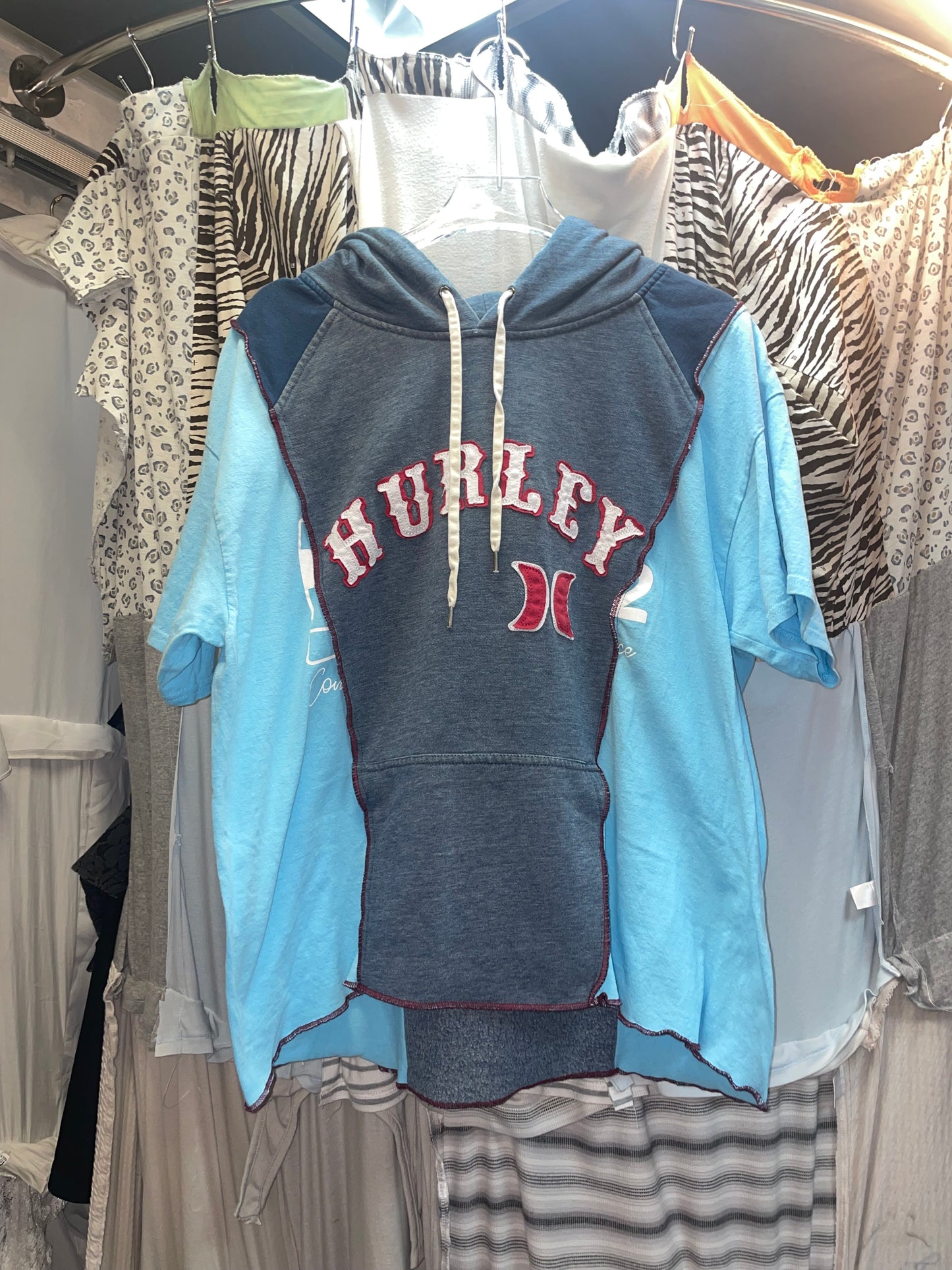 Patchwork Remake Hoodie Tee