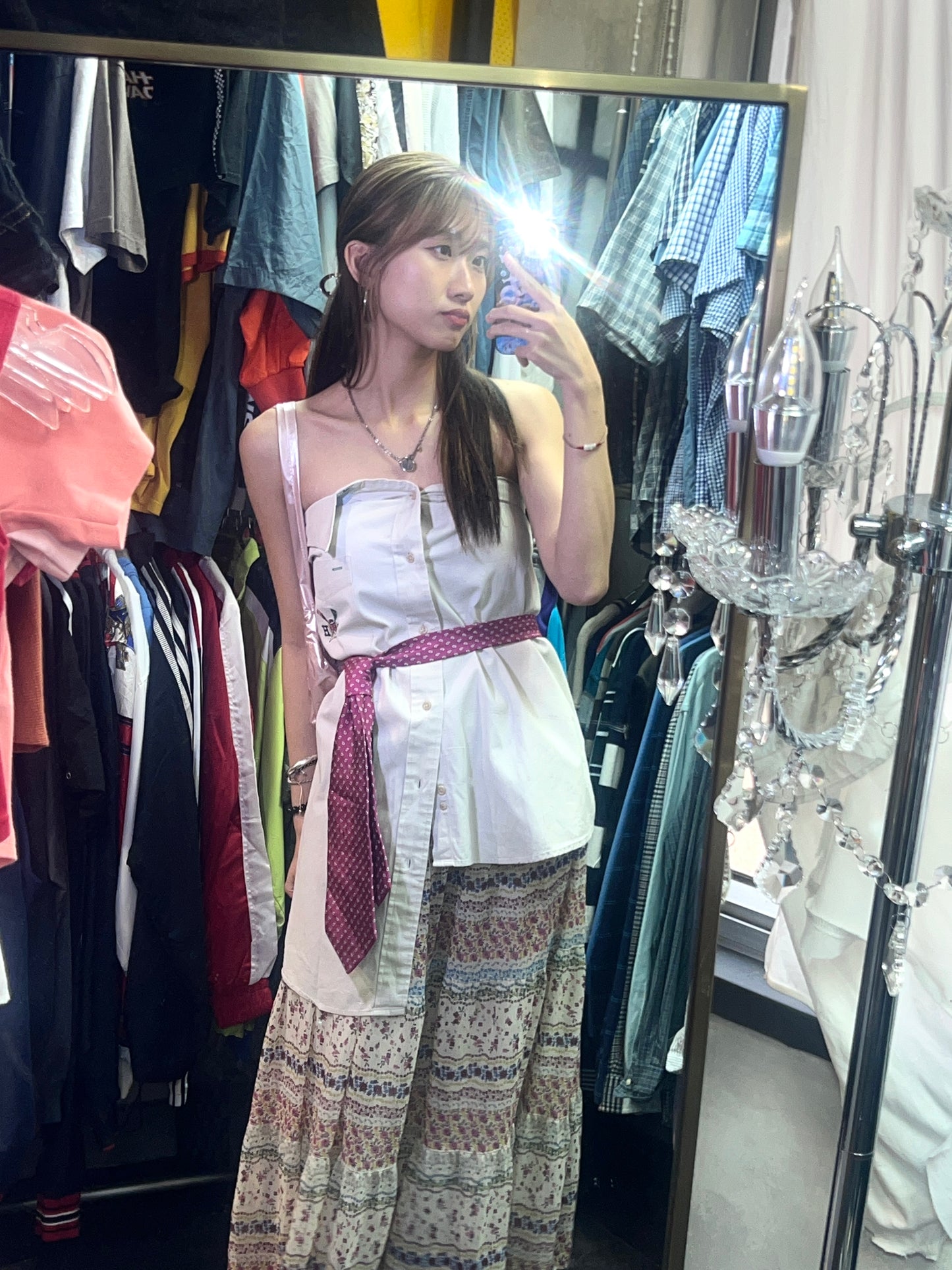 Vtg Fairy Lace Long Skirt