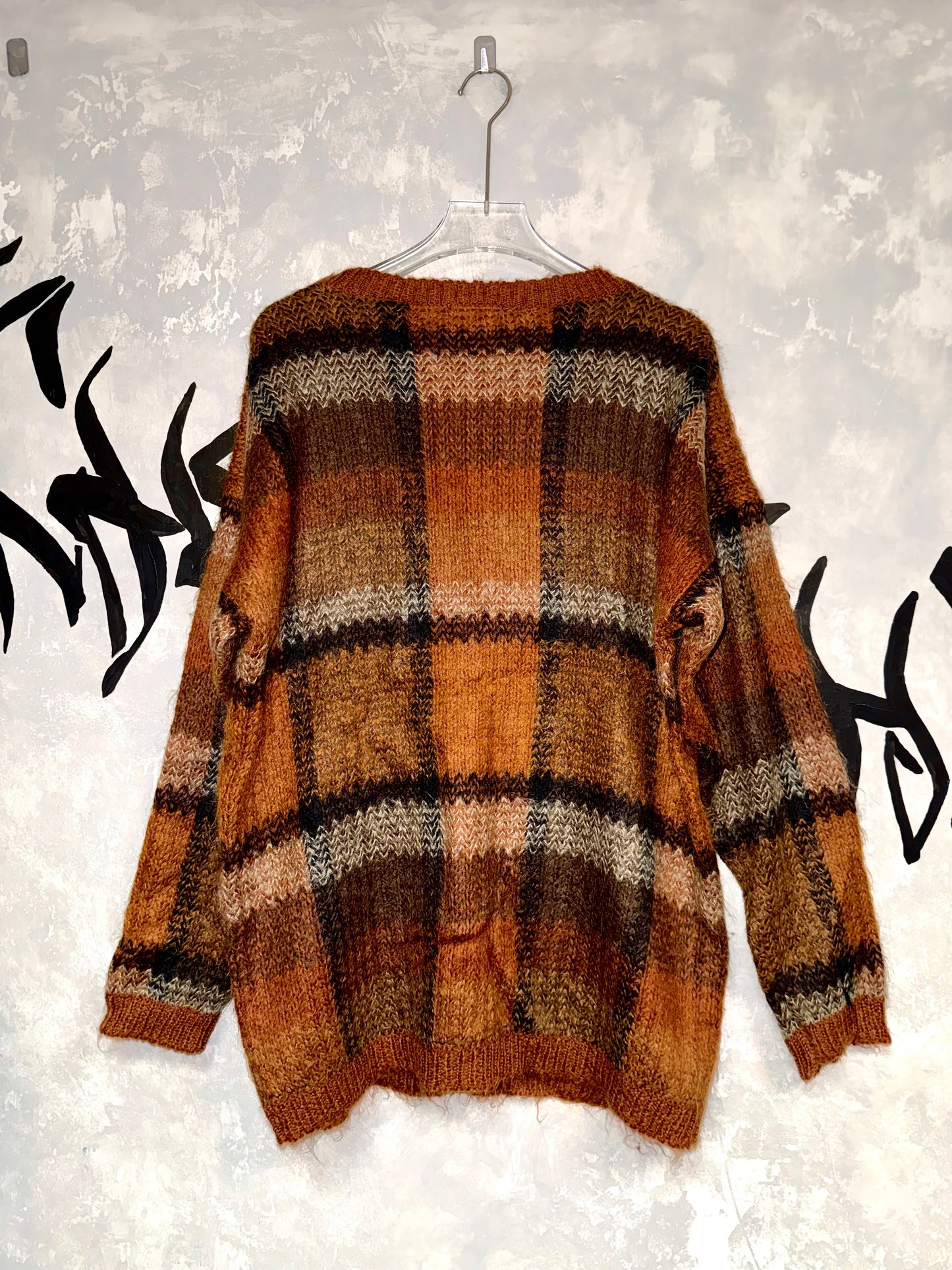 復古圖案針織外套