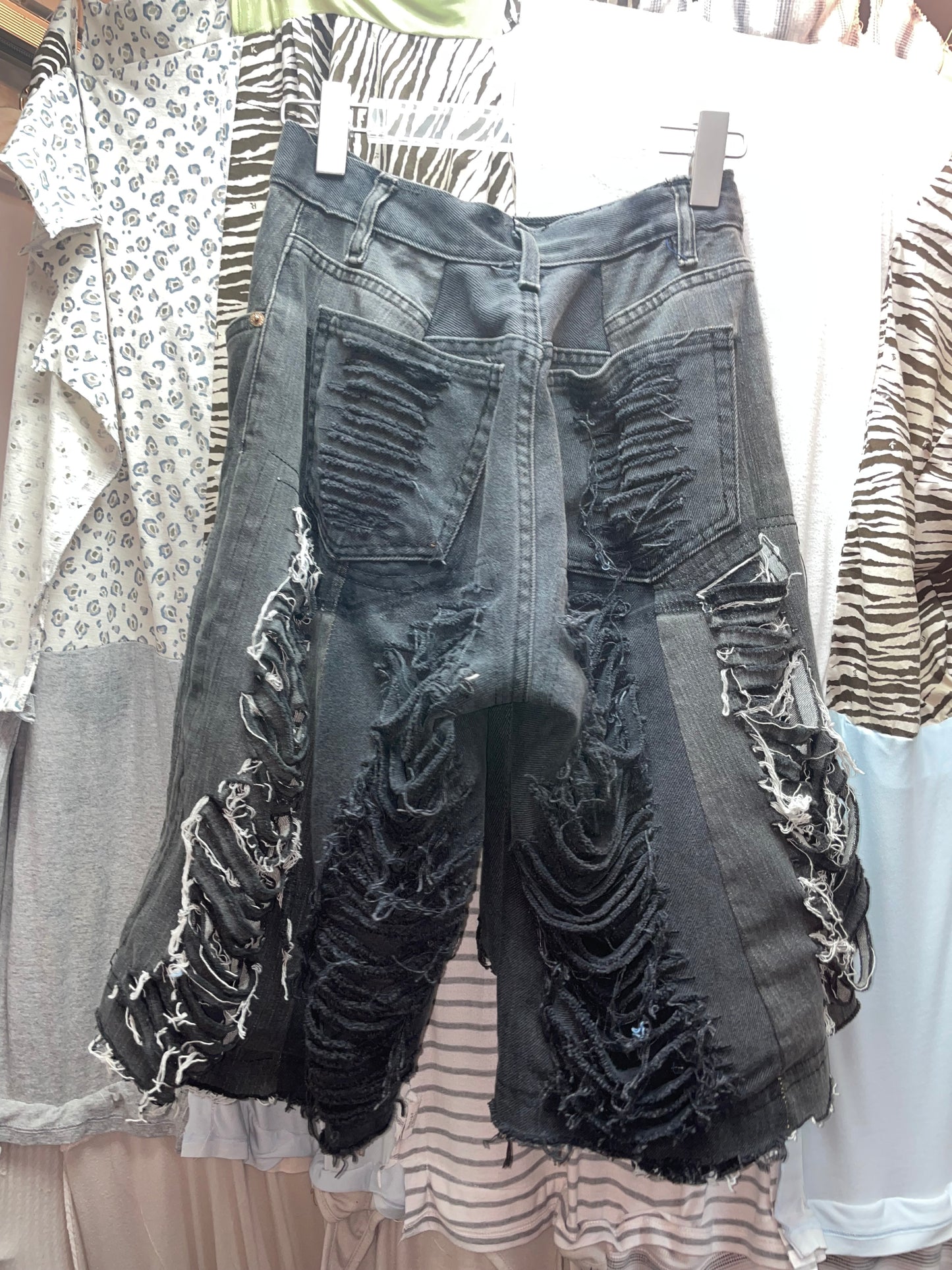 Remake Vintage Jorts (Ripped-Black 28”)