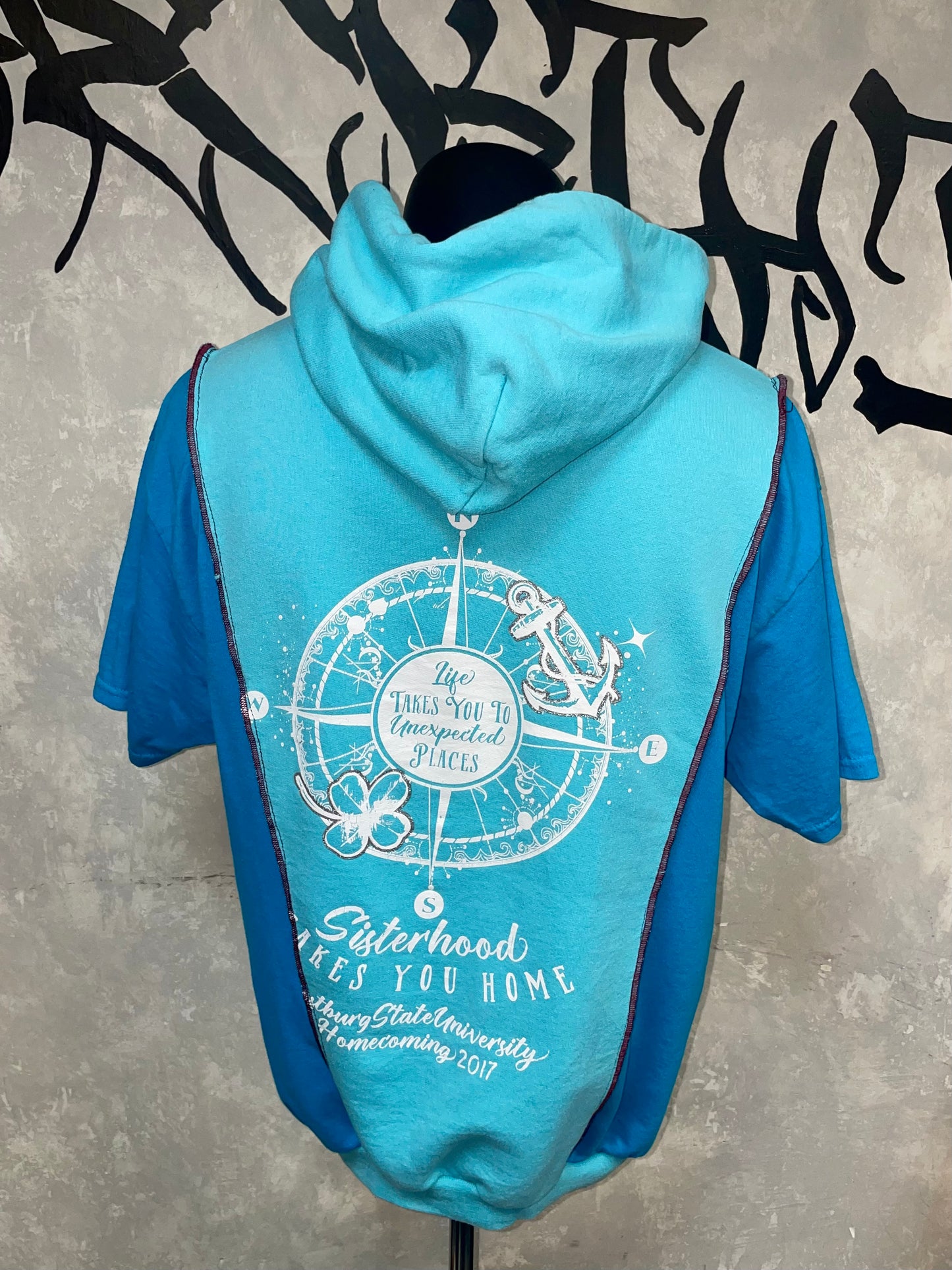 Patchwork Remake Hoodie Tee (M-L)