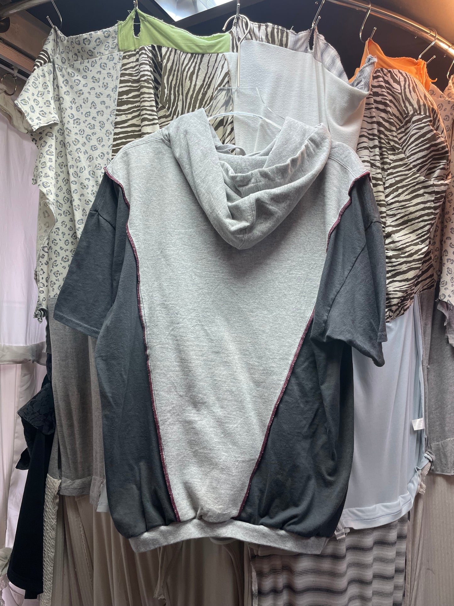 Patchwork Remake Hoodie Tee (L-XXL)