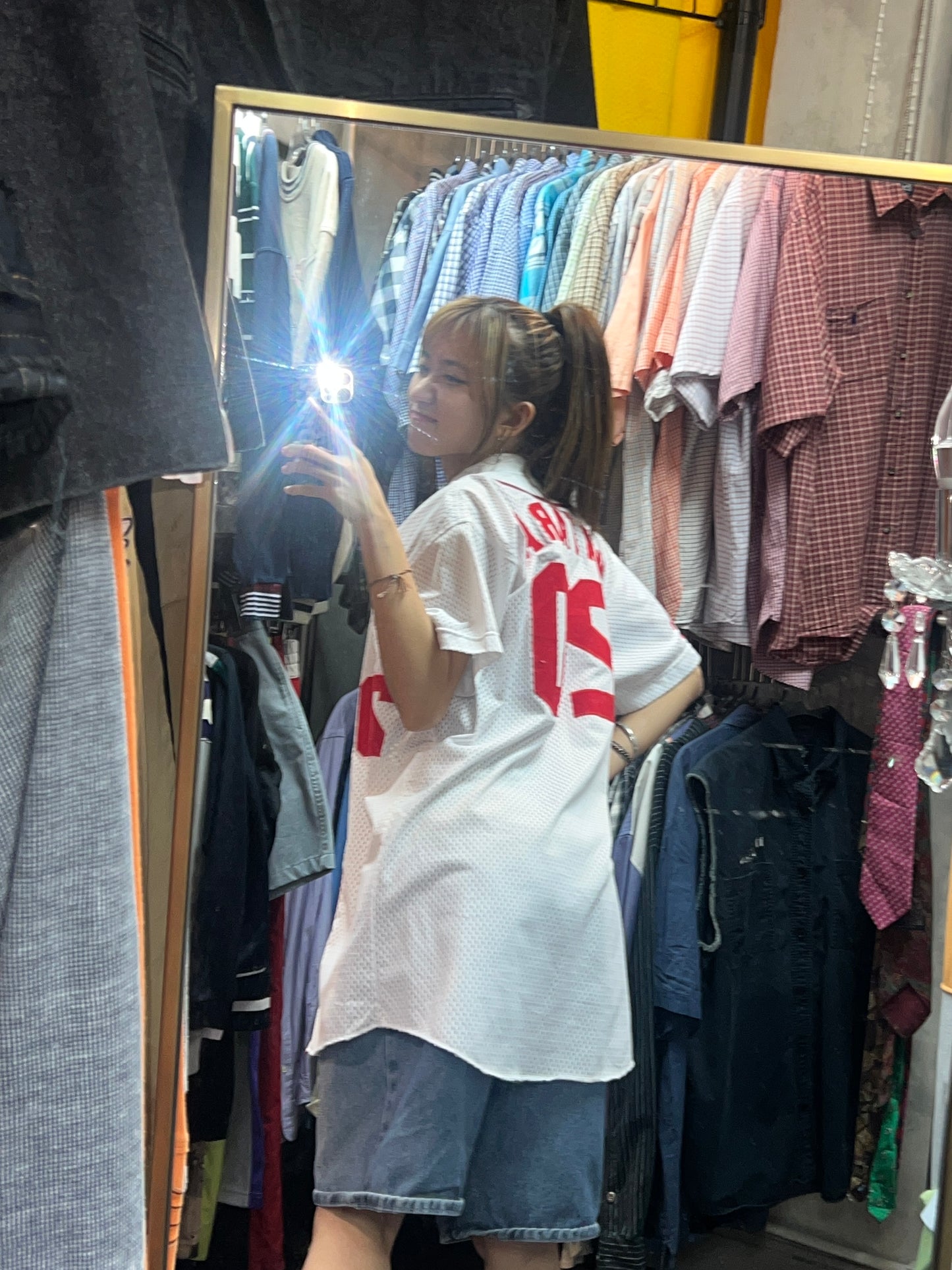 Vtg Baseball Jersey L