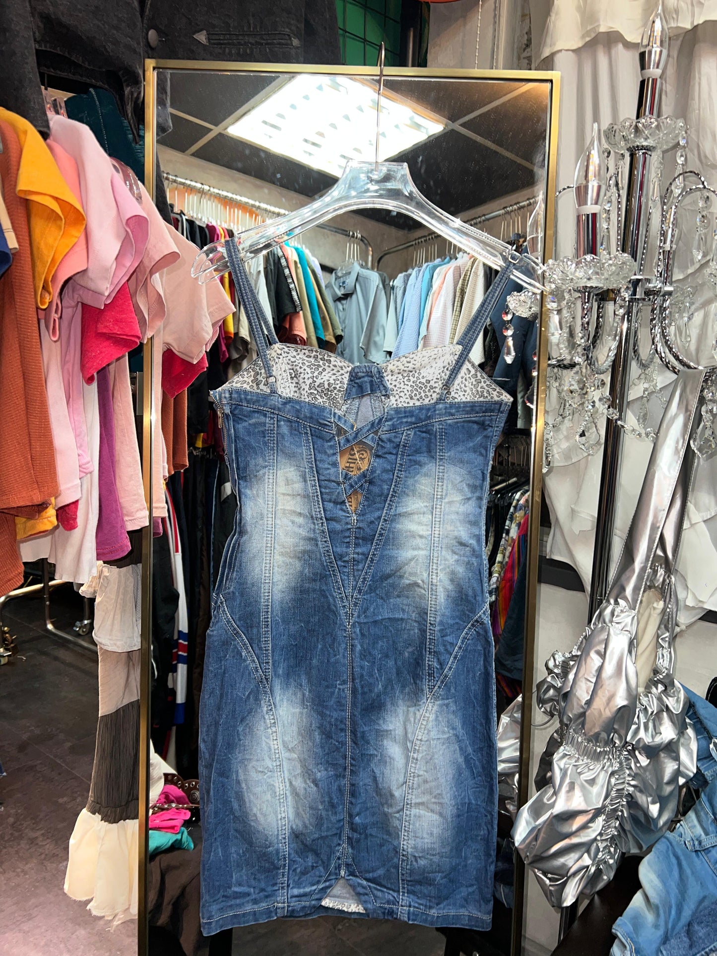 Y2K denim dress