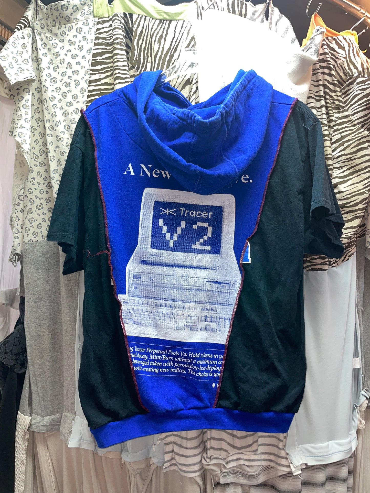 Patchwork Remake Hoodie Tee (M-L)