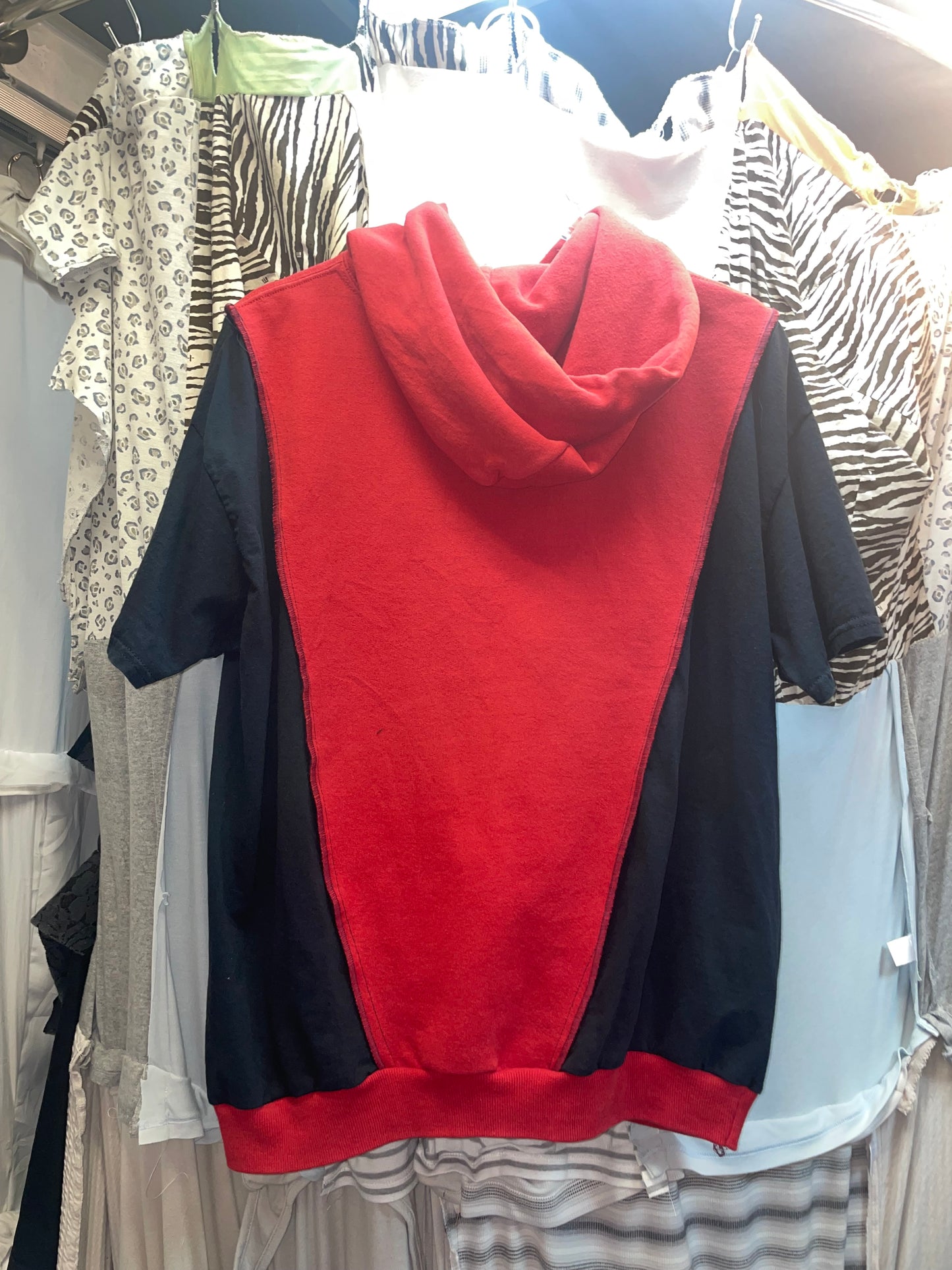 Patchwork Remake Hoodie Tie