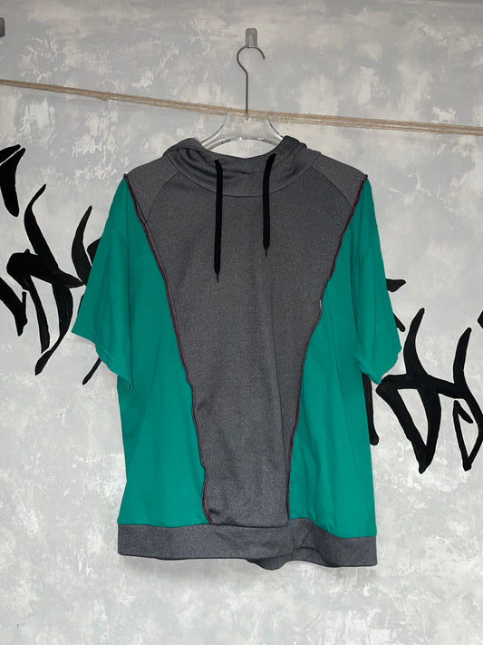 Patchwork Remake Hoodie Tee