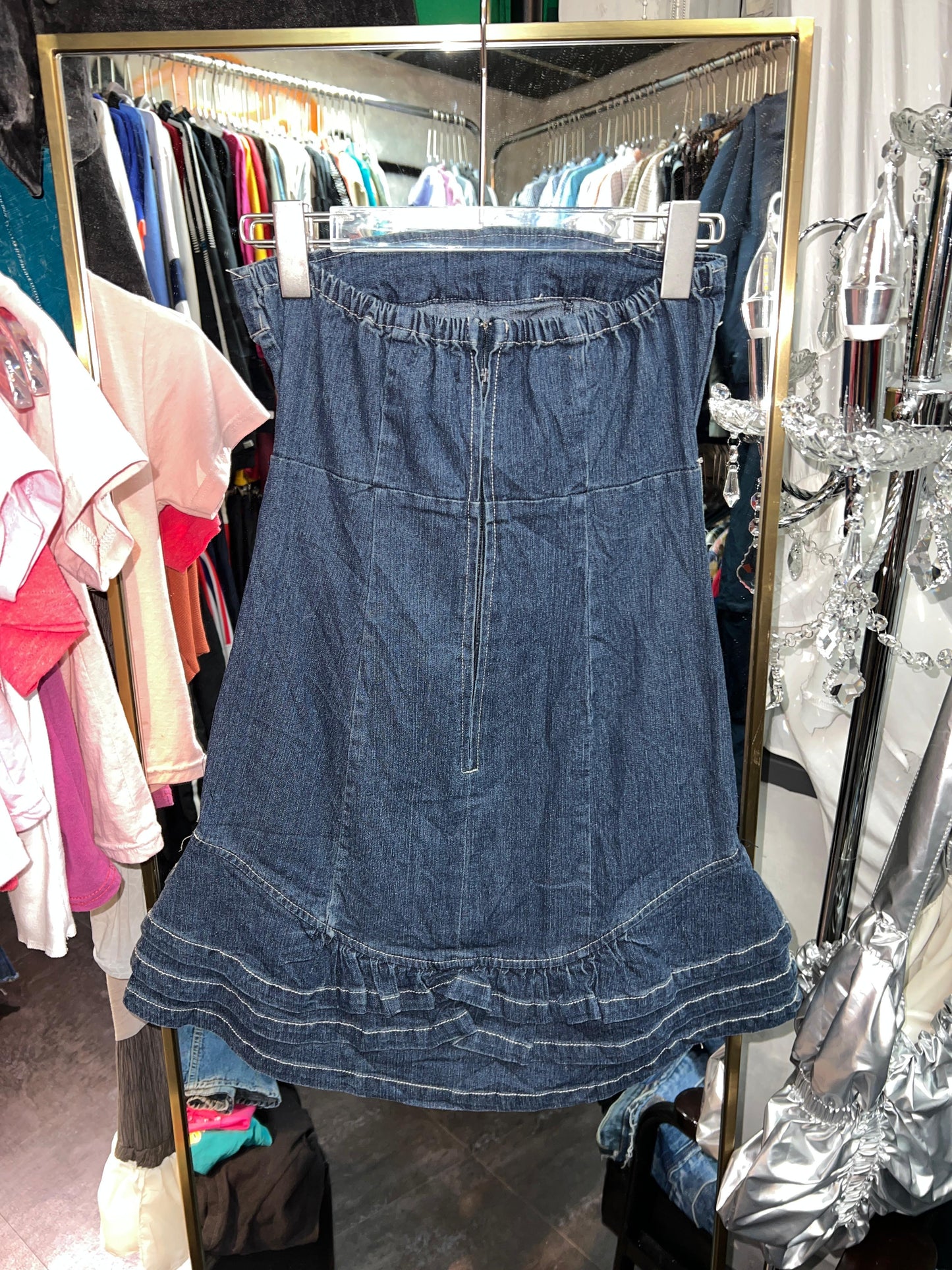 Y2K Denim Tube Dress
