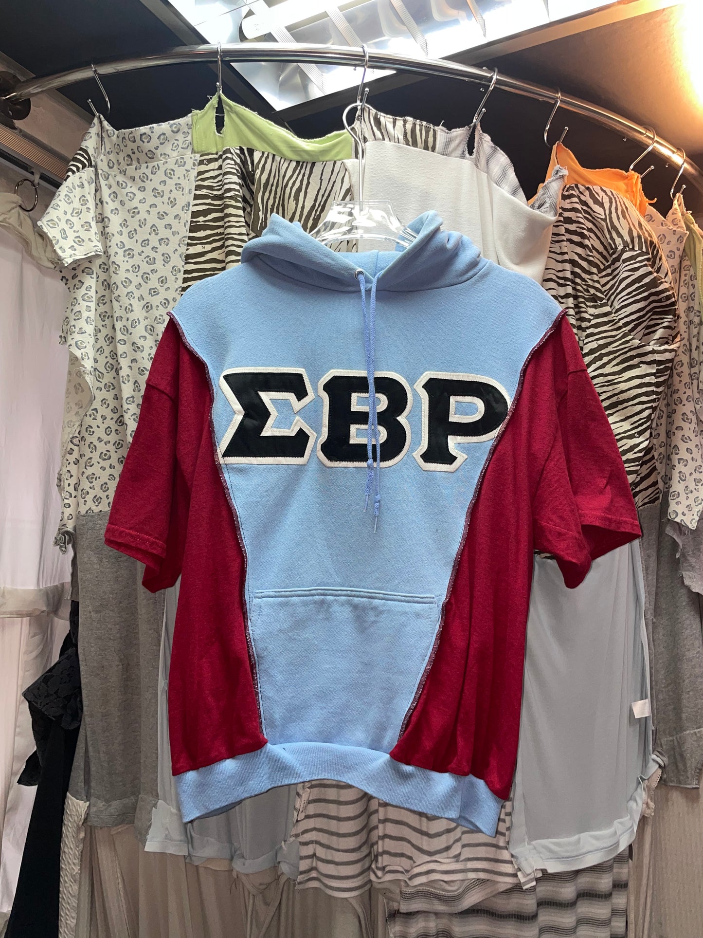Patchwork Remake Hoodie Tee (M-L)