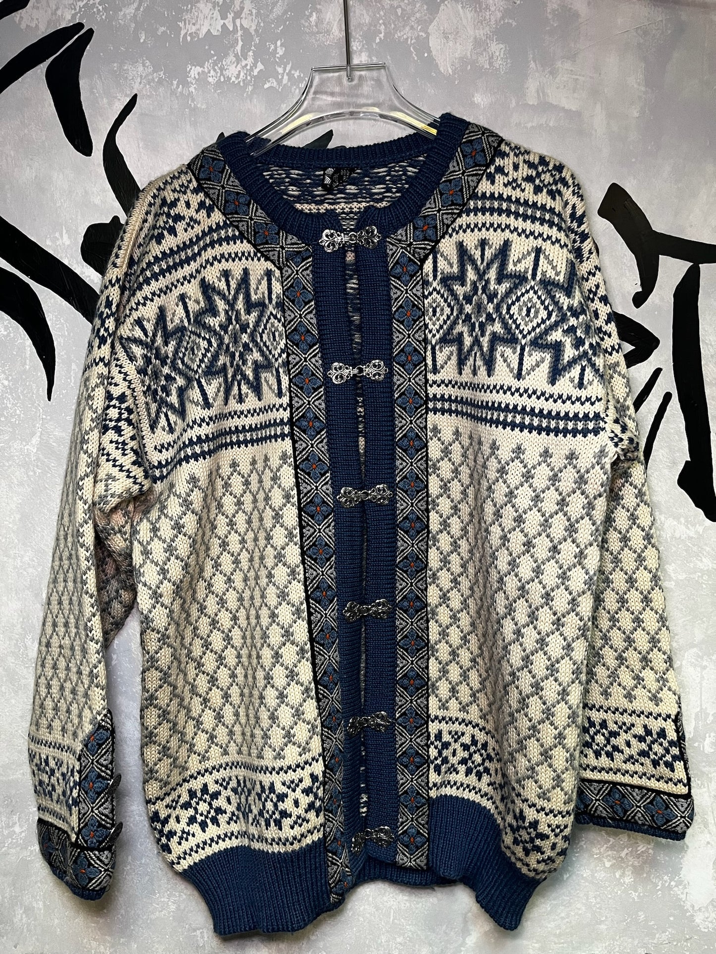 Vintage Patterned Knitting Jacket (L-XL)