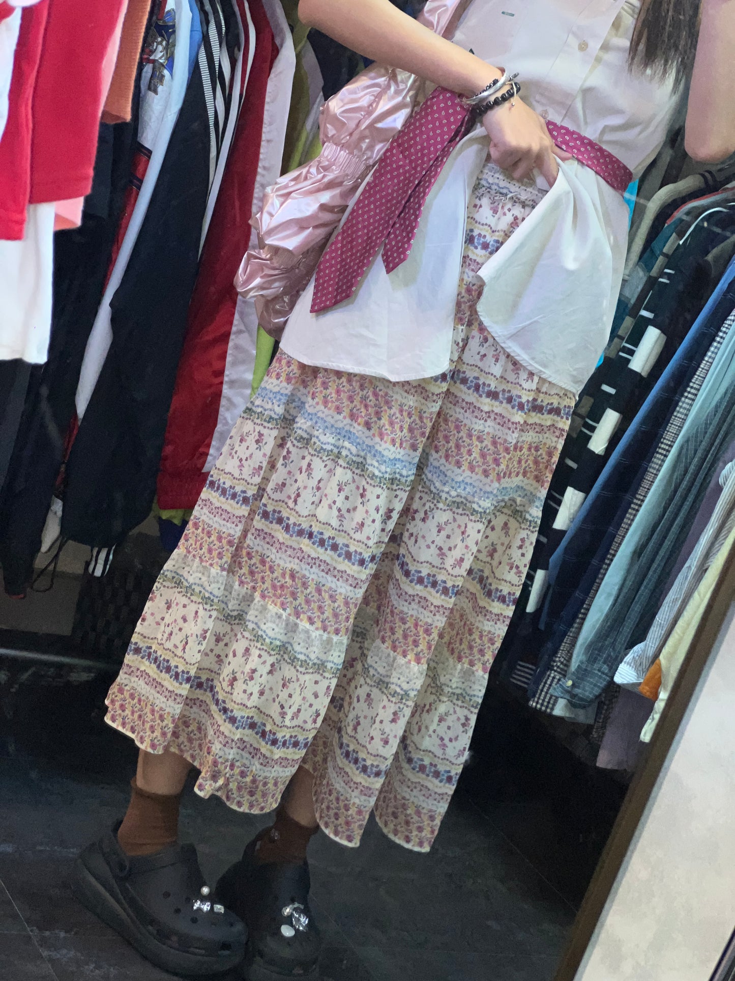 Vtg Fairy Lace Long Skirt