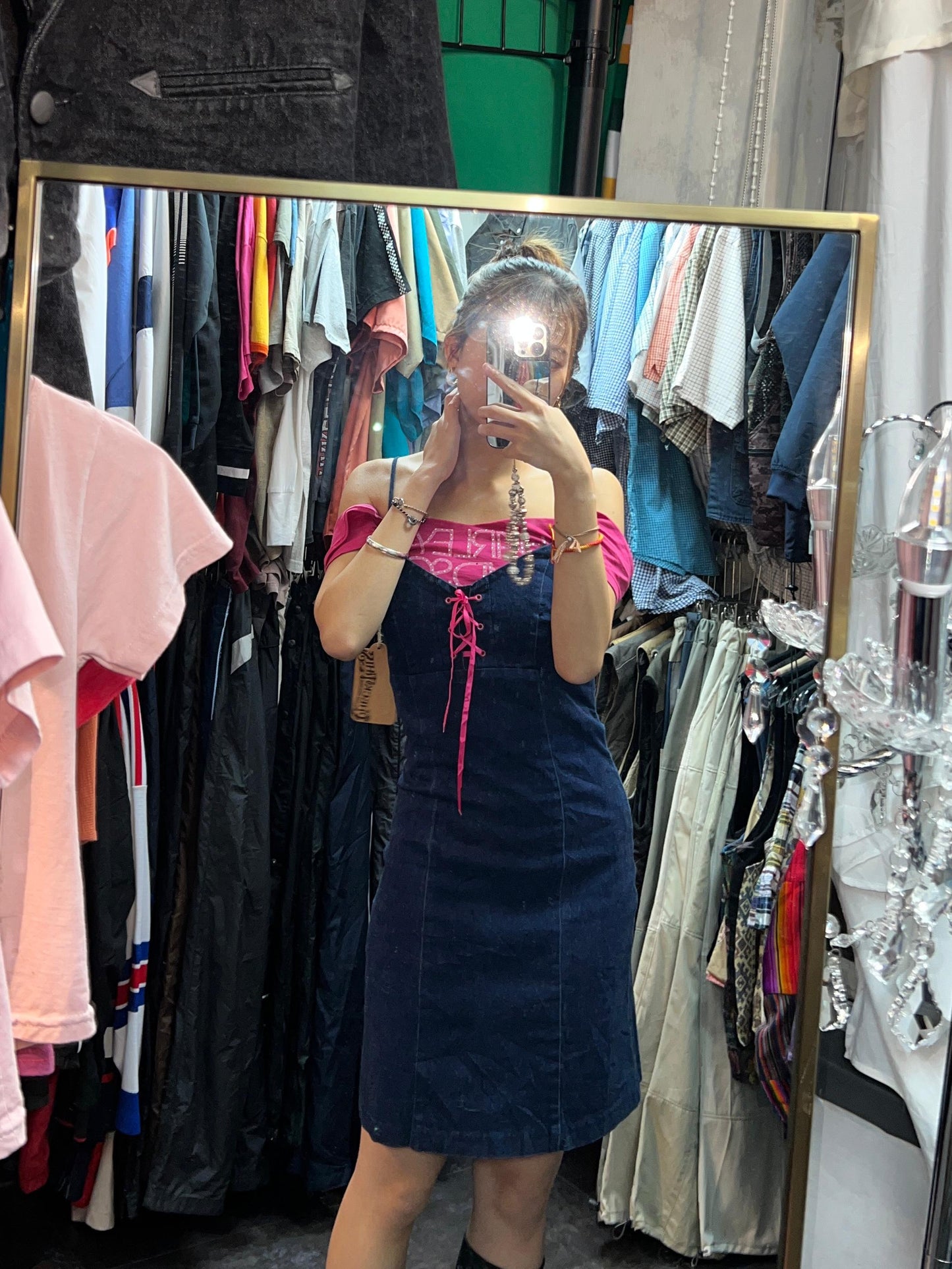 Y2K denim dress