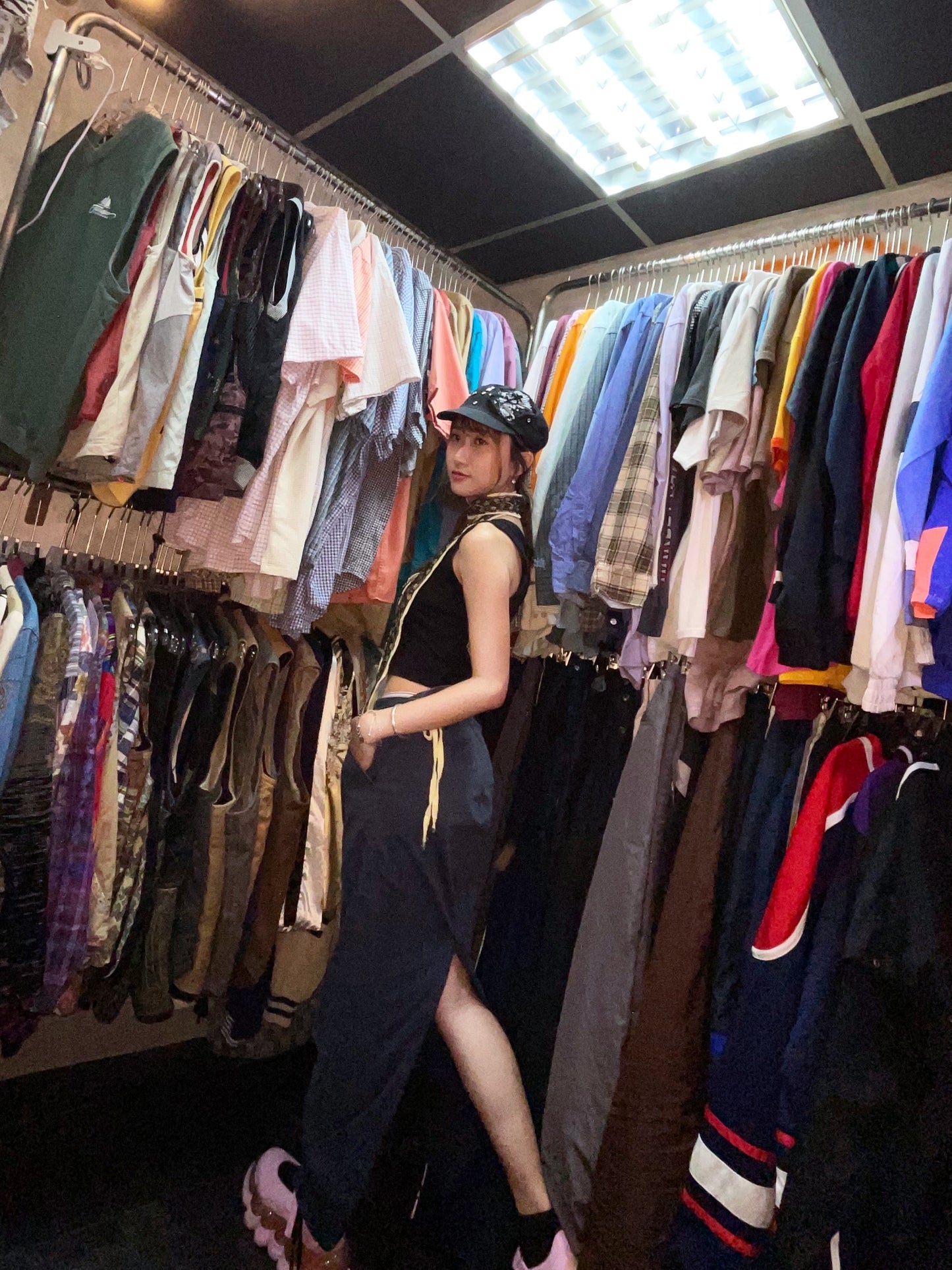 CheckThis Remake cargo long skirt