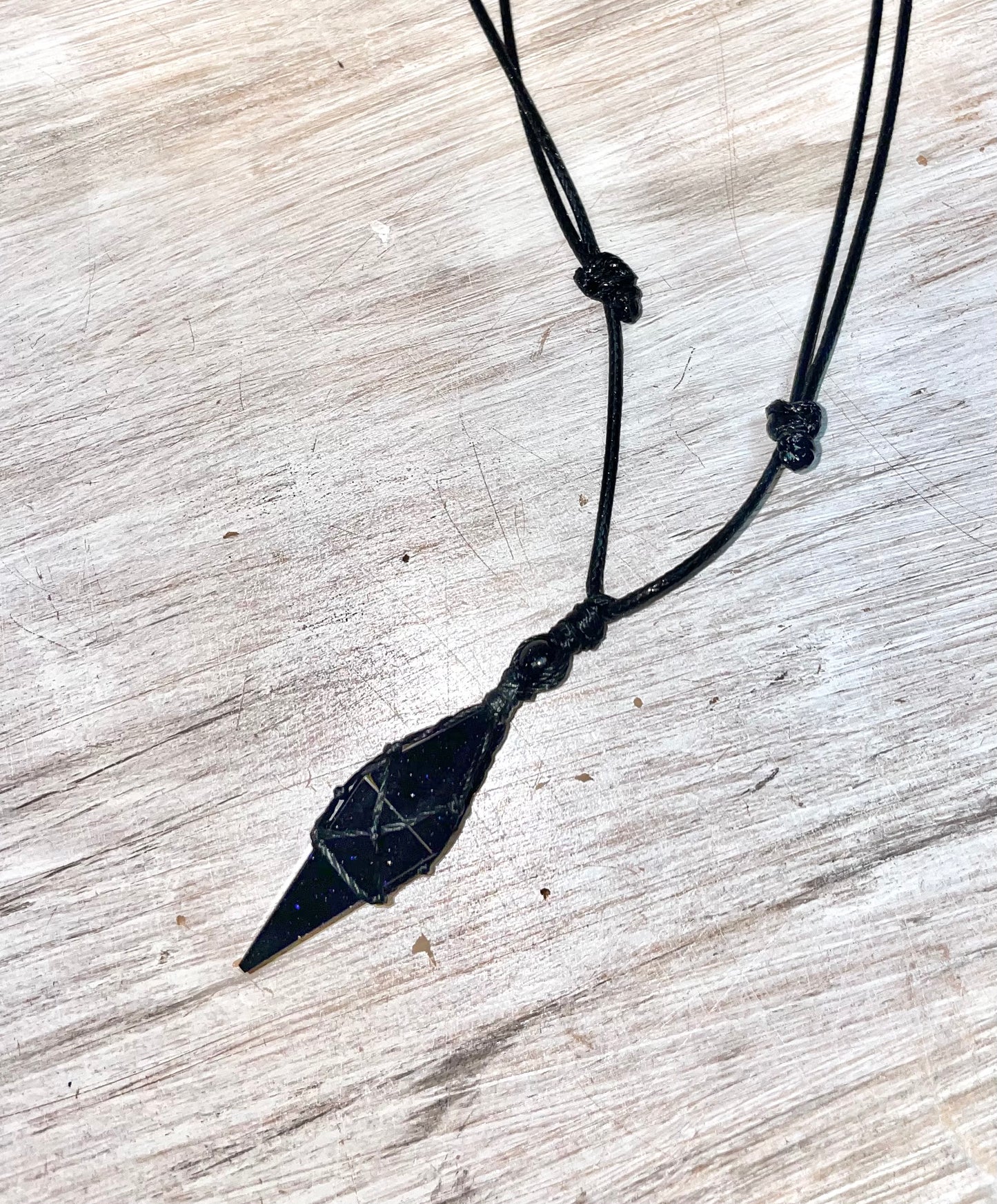 Handmade Necklace - Black Crystal🖤
