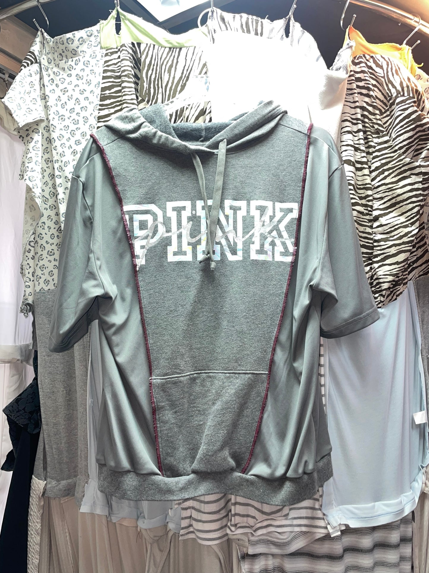 Patchwork Remake Hoodie Tee (M-L)