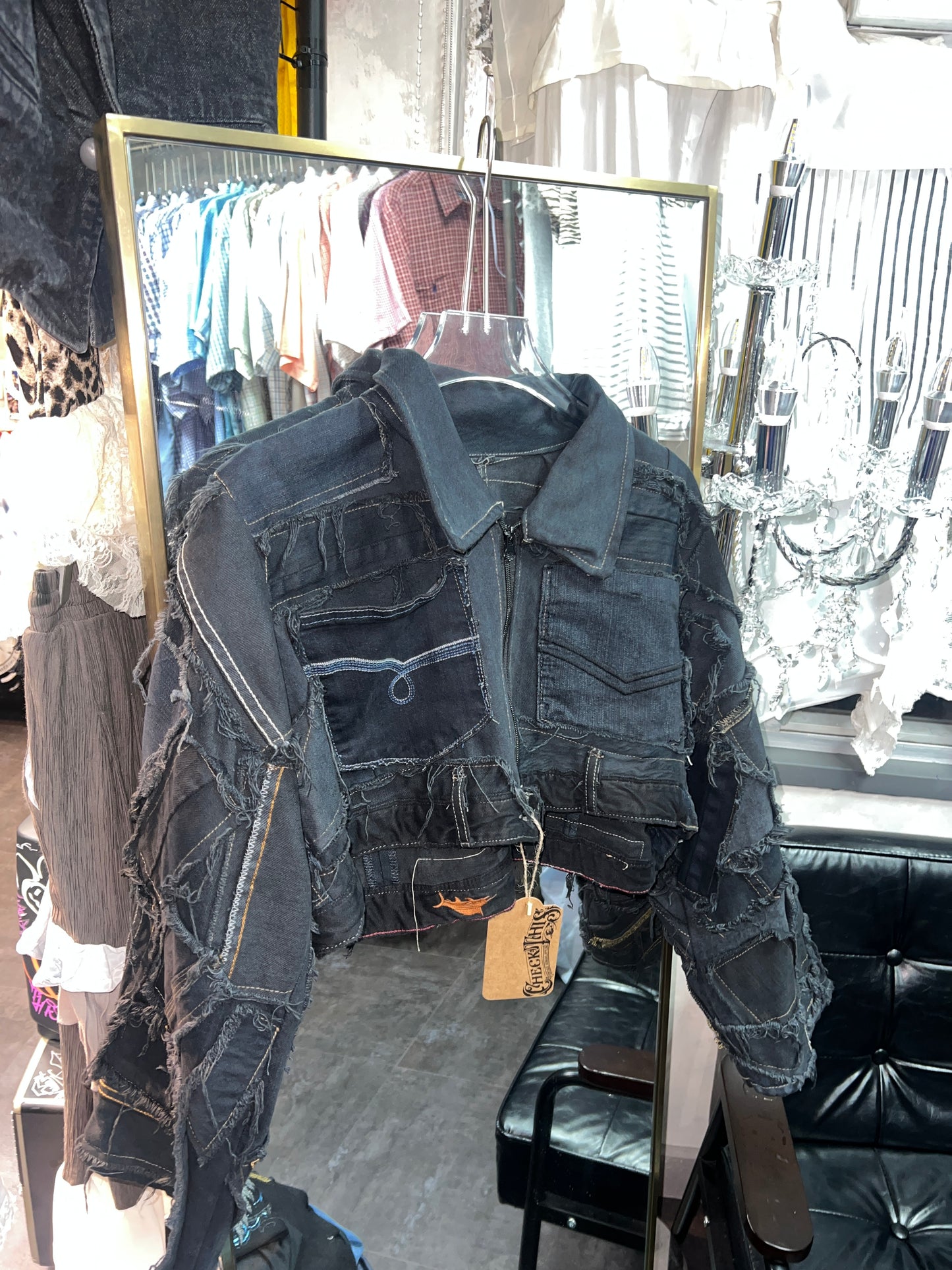 Vtg Remake Denim Cropped-Jacket