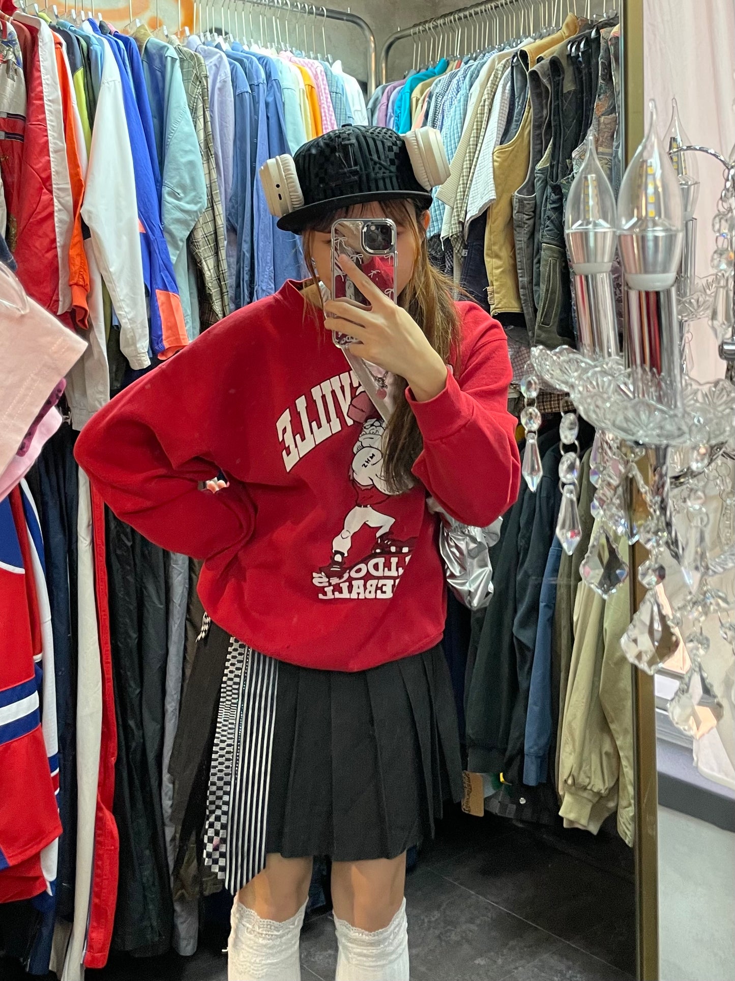 Vtg Big Print sweatshirt (S-M)