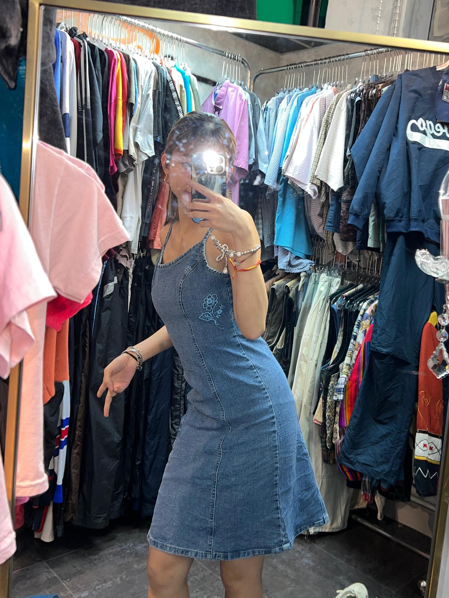 Y2K denim dress