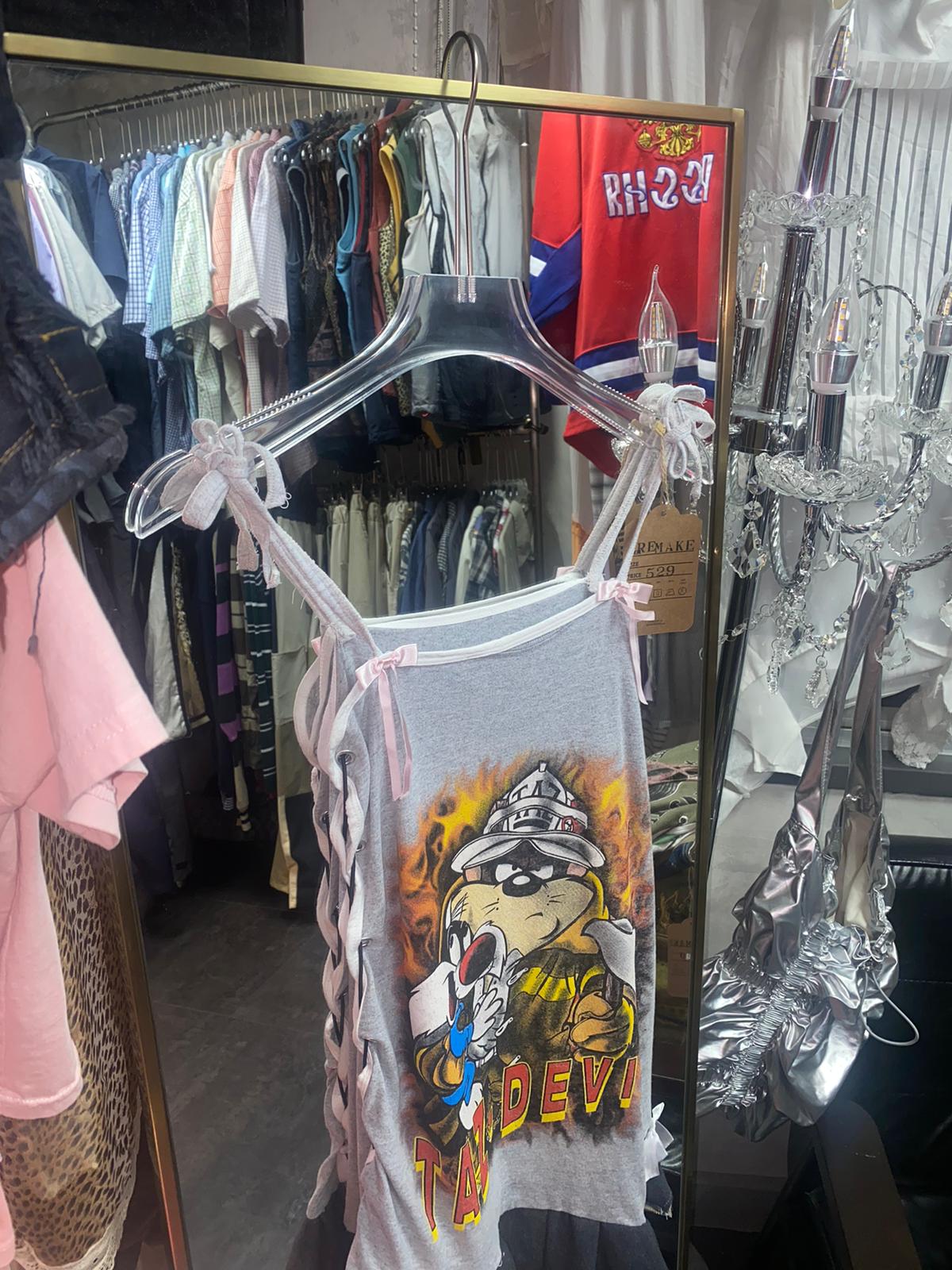 Y2K vtg Looney Tunes tee remake dress