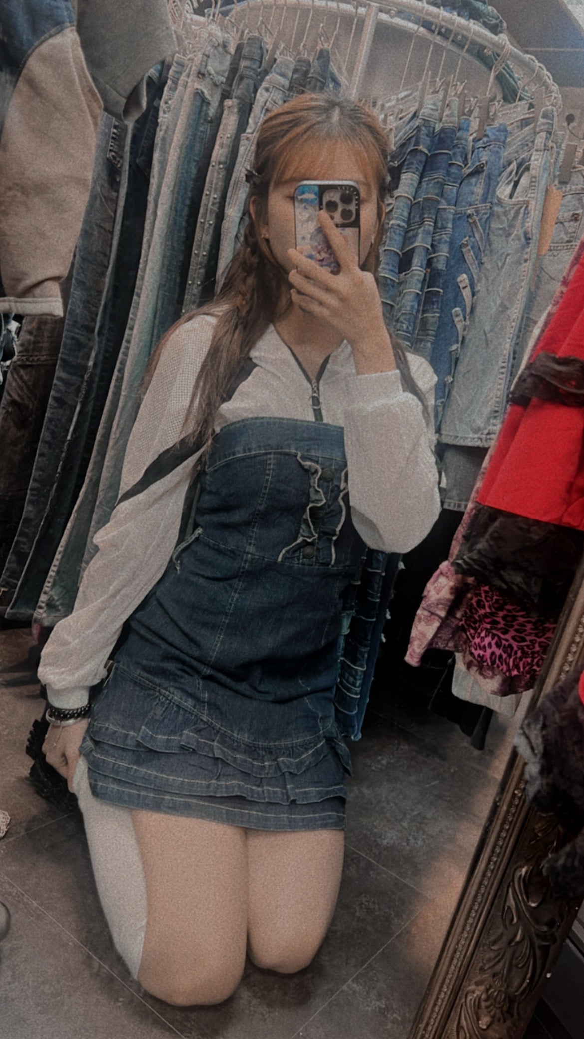 Y2K Denim Tube Dress