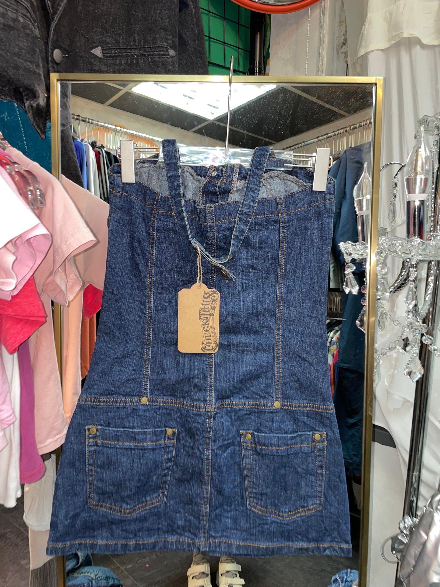 Y2k denim dress