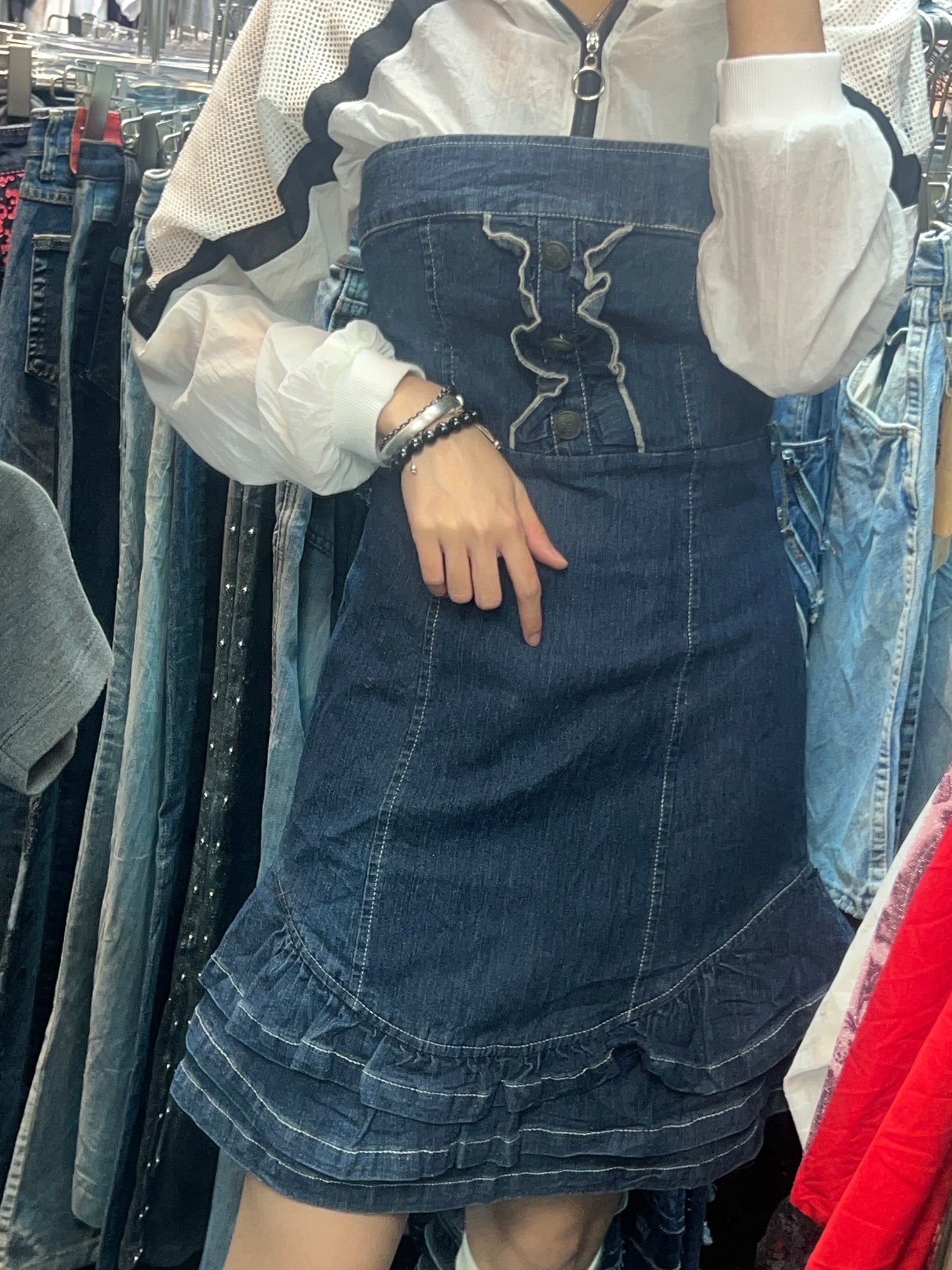 Y2K Denim Tube Dress