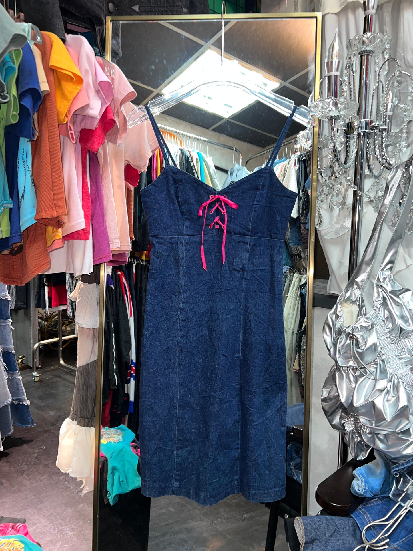 Y2K denim dress