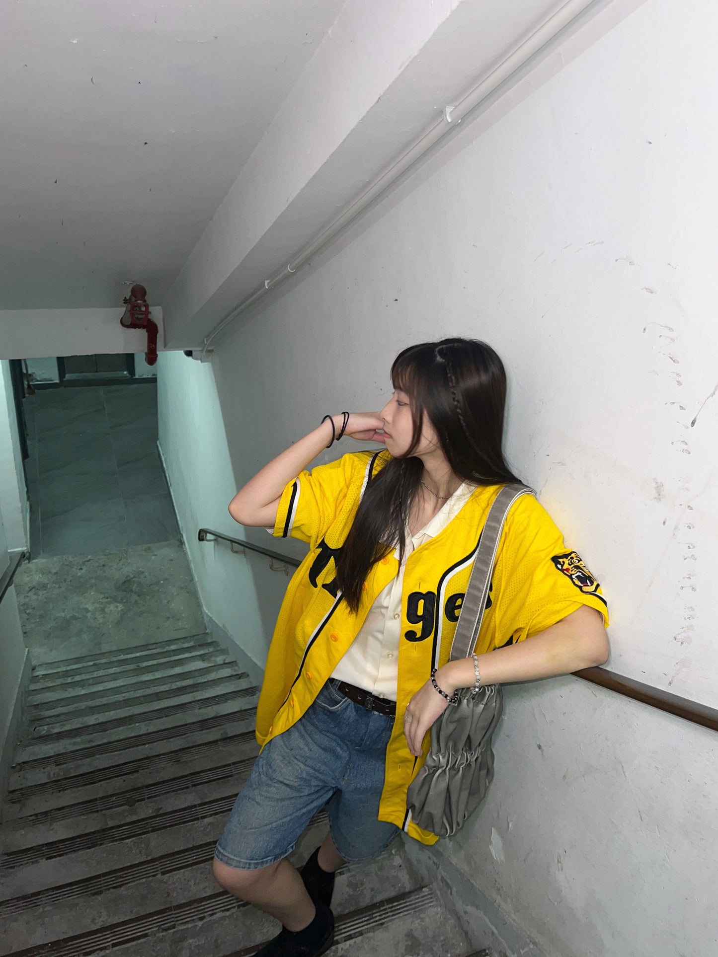 Vtg Baseball Jersey L