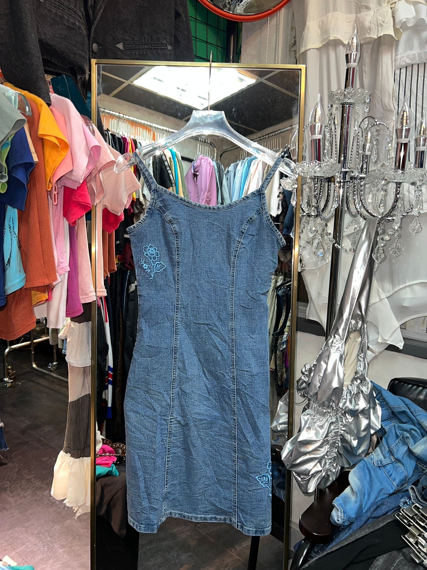 Y2K denim dress