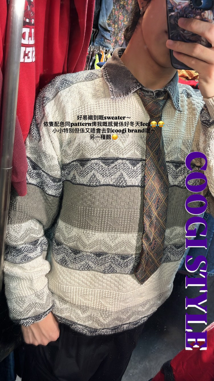 Coogi Style 3D Knitting Sweater