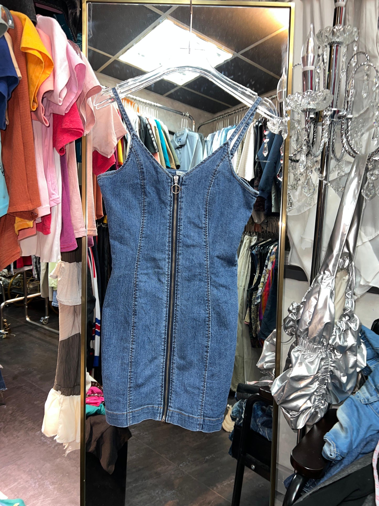 Y2K denim dress