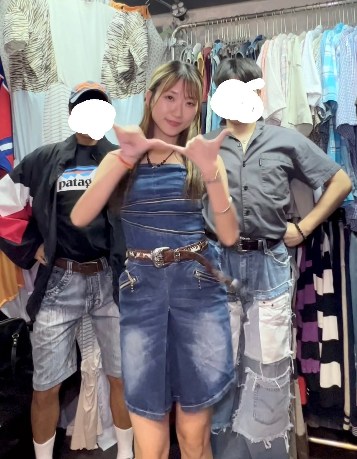Y2K denim tube dress