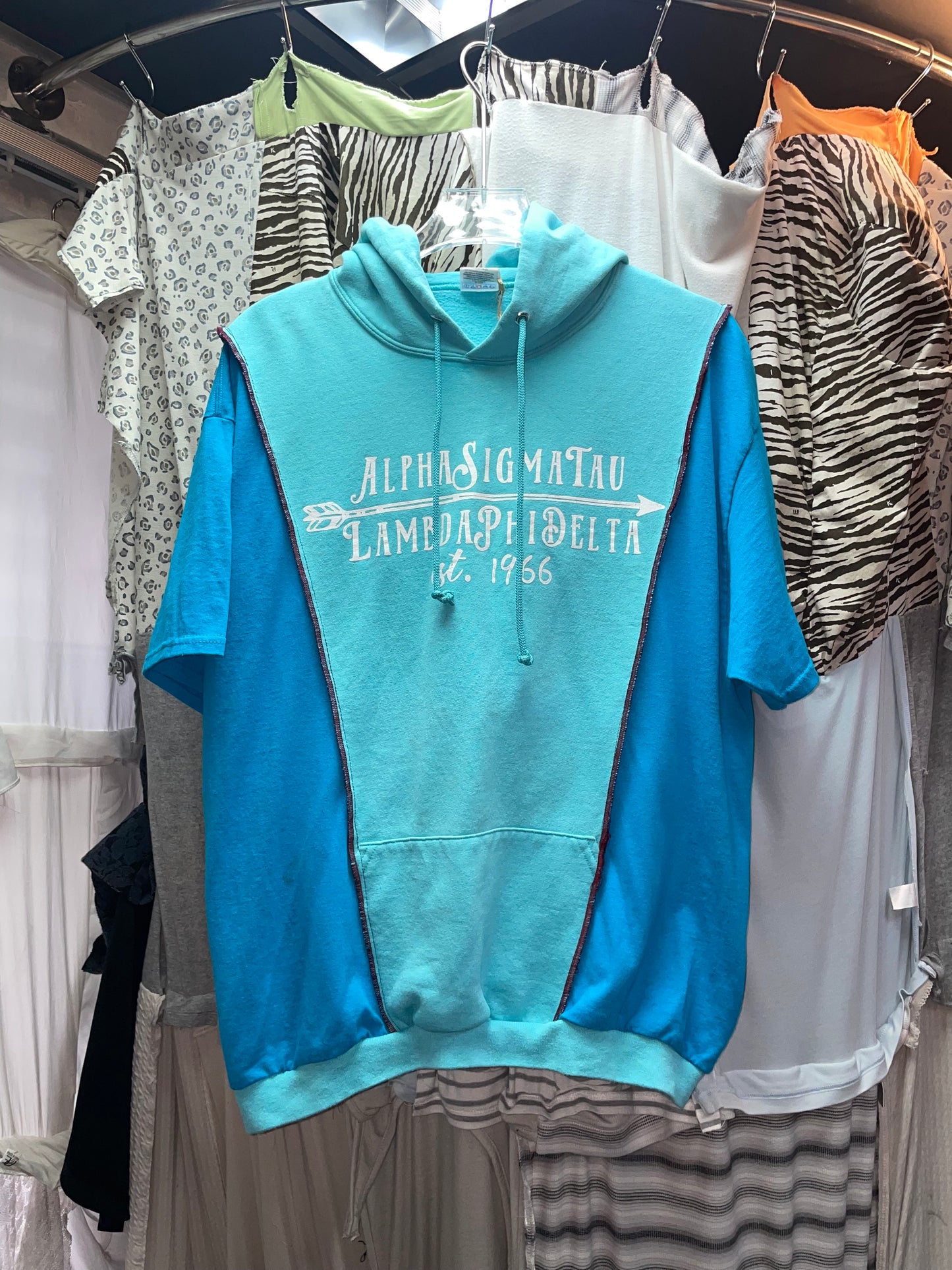 Patchwork Remake Hoodie Tee (M-L)