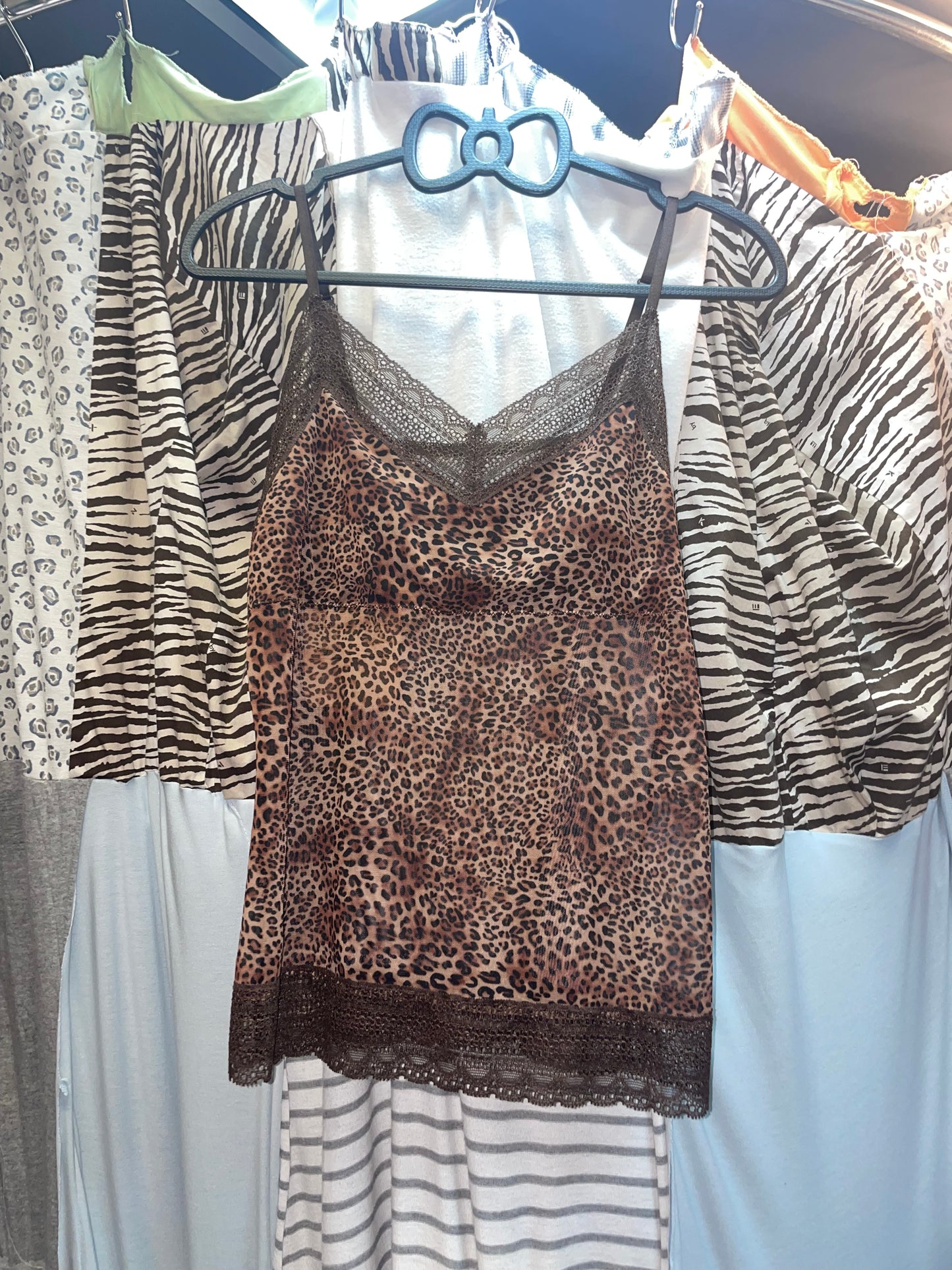 Vintage Leopard Printed Y2K Top