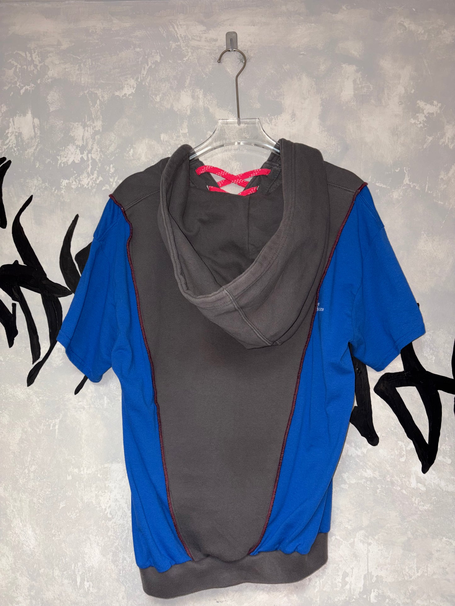 Patchwork Remake Hoodie Tie