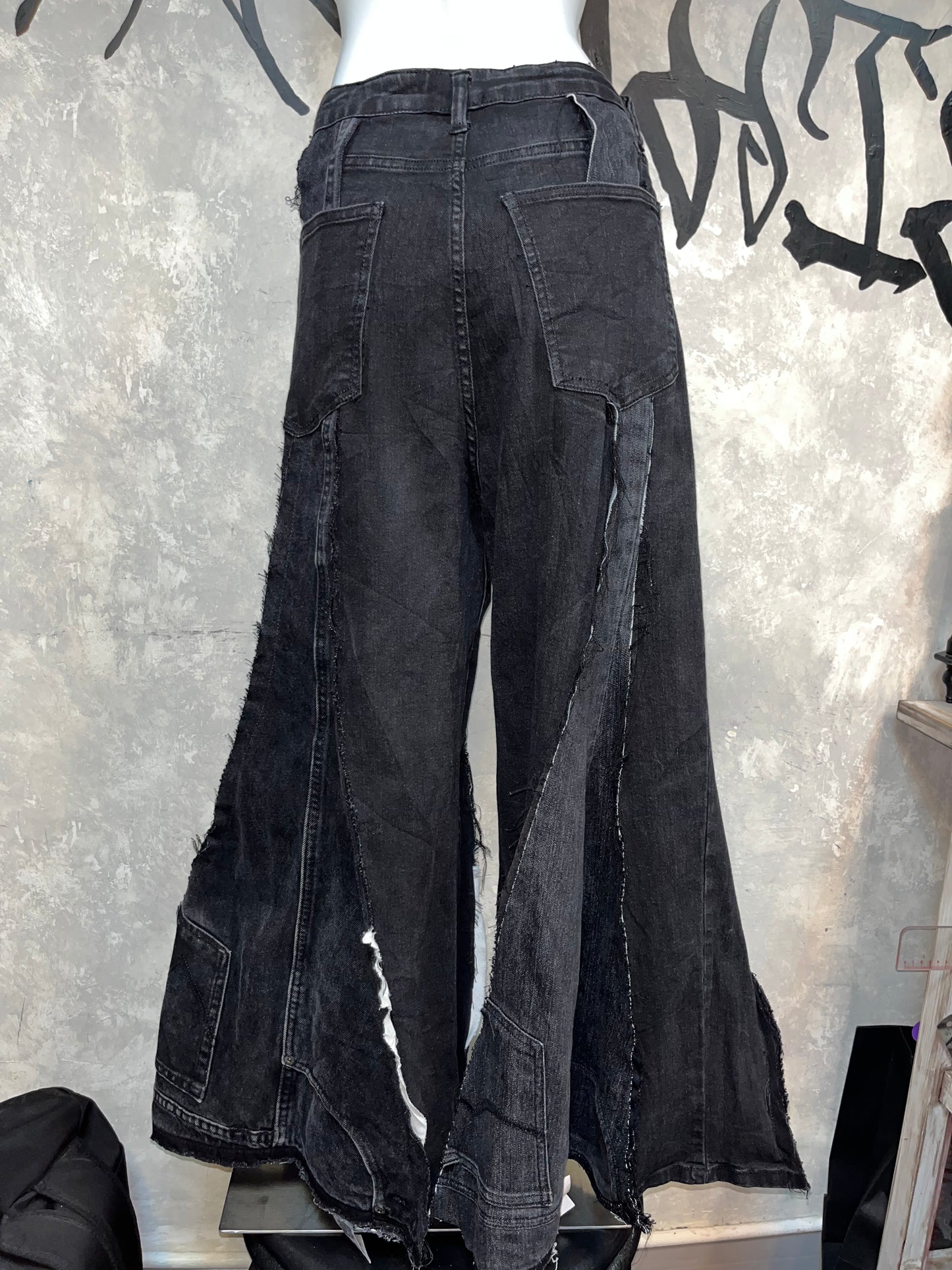 Remake Vintage Jeans(Triangle-Black)#REJTRIB002