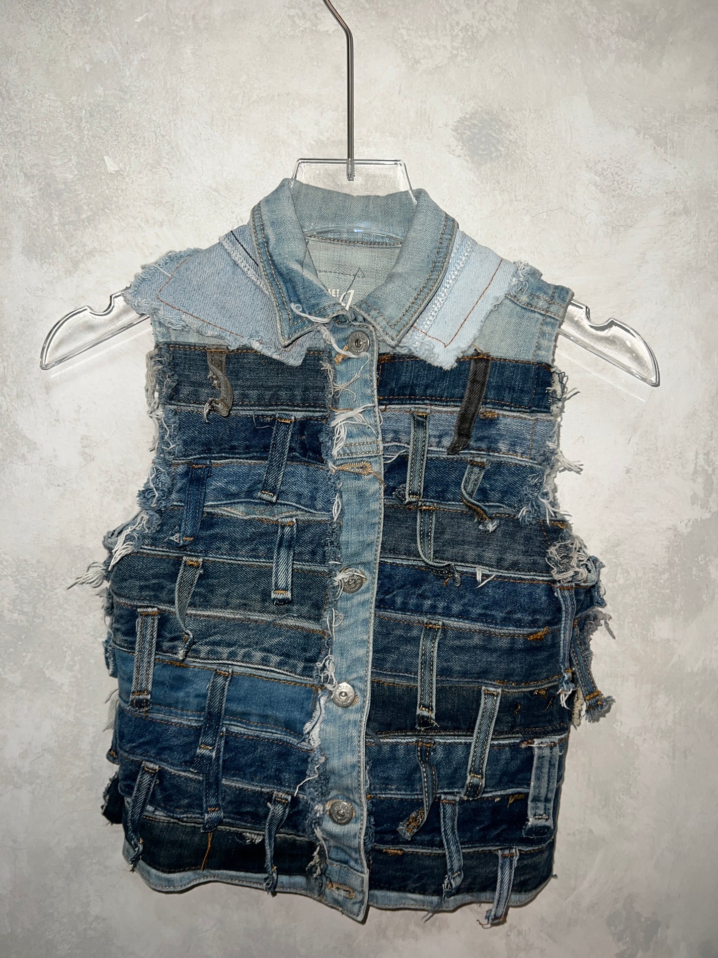 Vintage Girly Denim Remake Vest