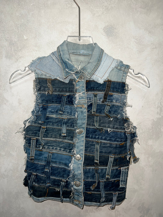 Vintage Girly Denim Remake Vest