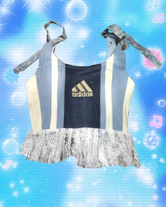 Adidas Denim Remake Lace Top🤍🦋