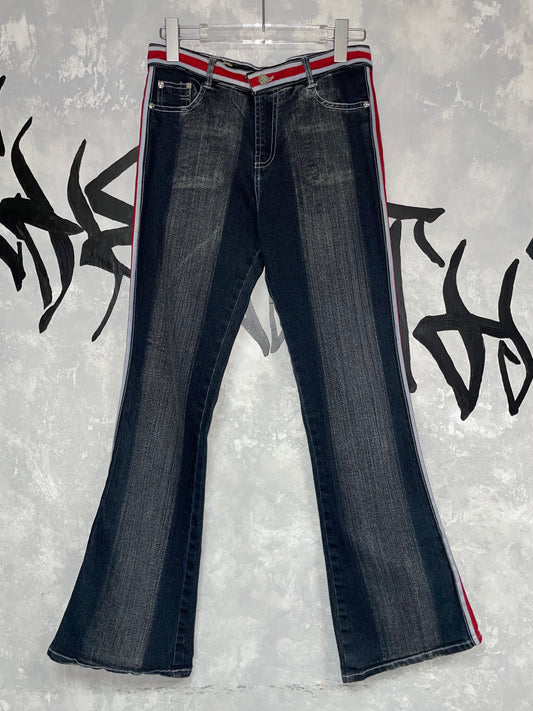 Y2K 低腰喇叭牛仔褲