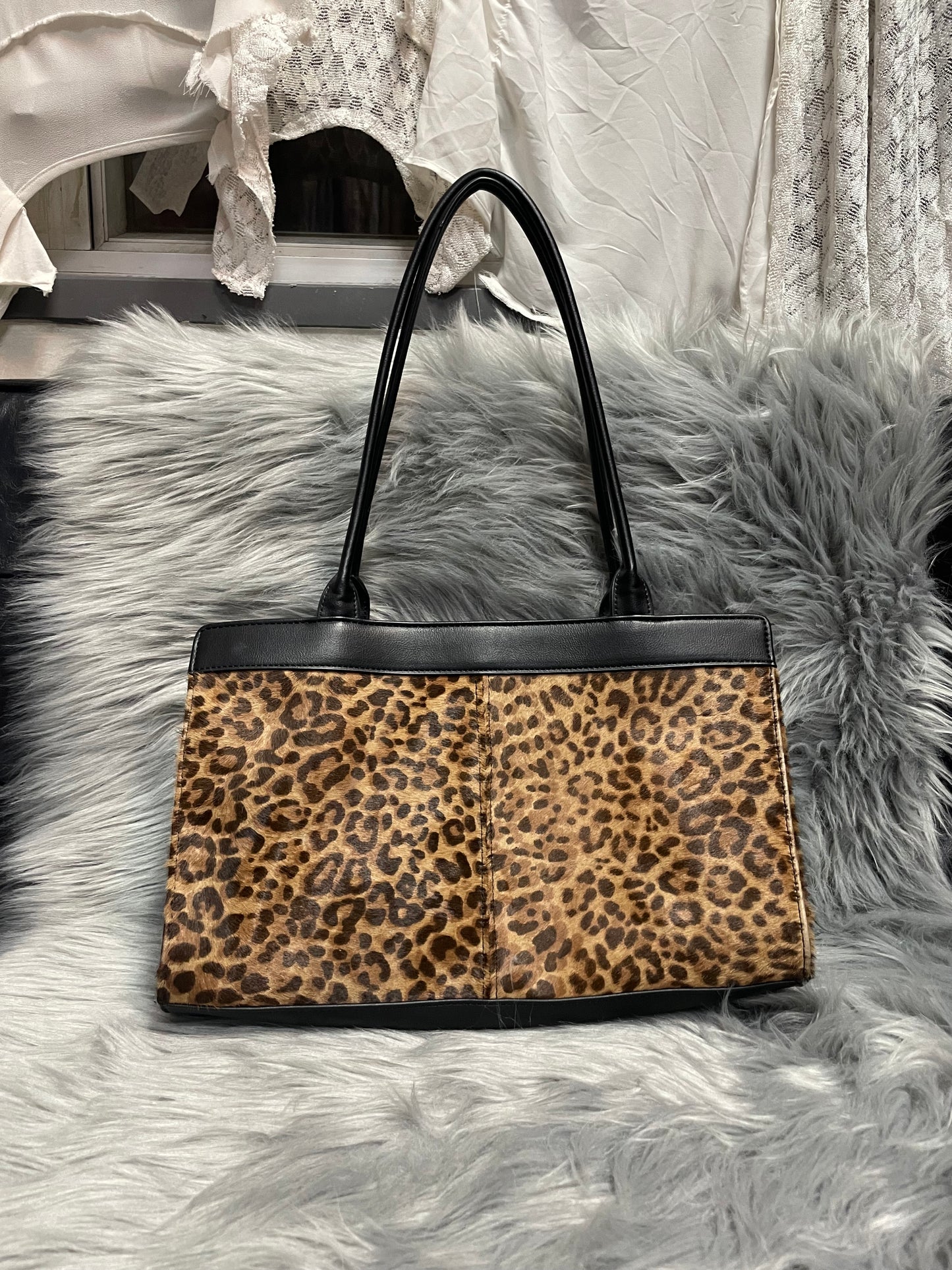 Vintage Leopard Printed Handbag